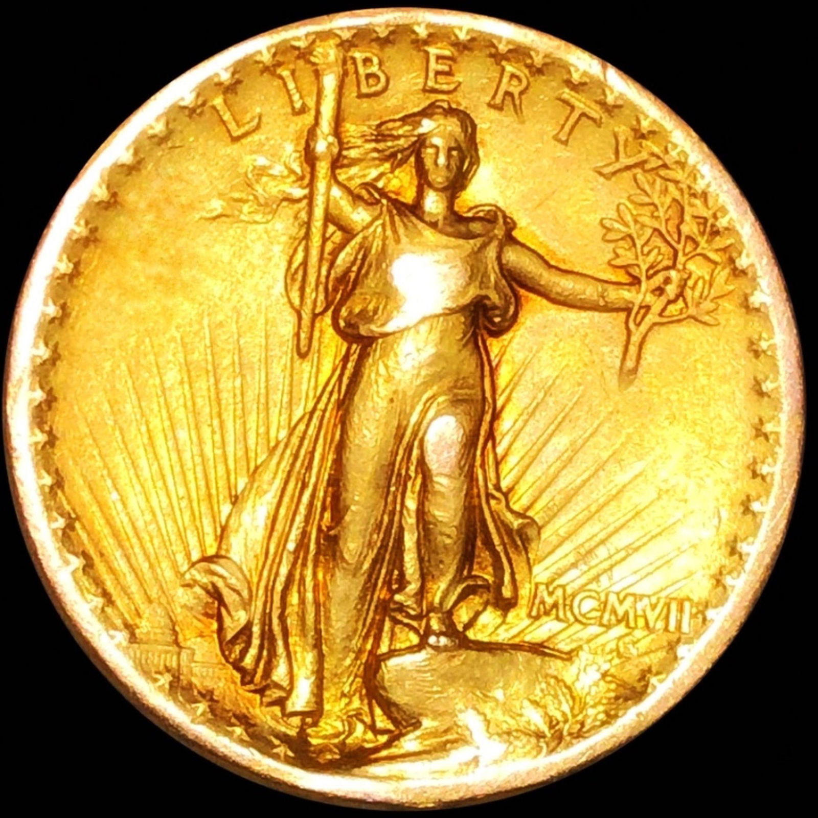 1907 High Relief $20 Gold Double Eagle UNC (1 of 2)