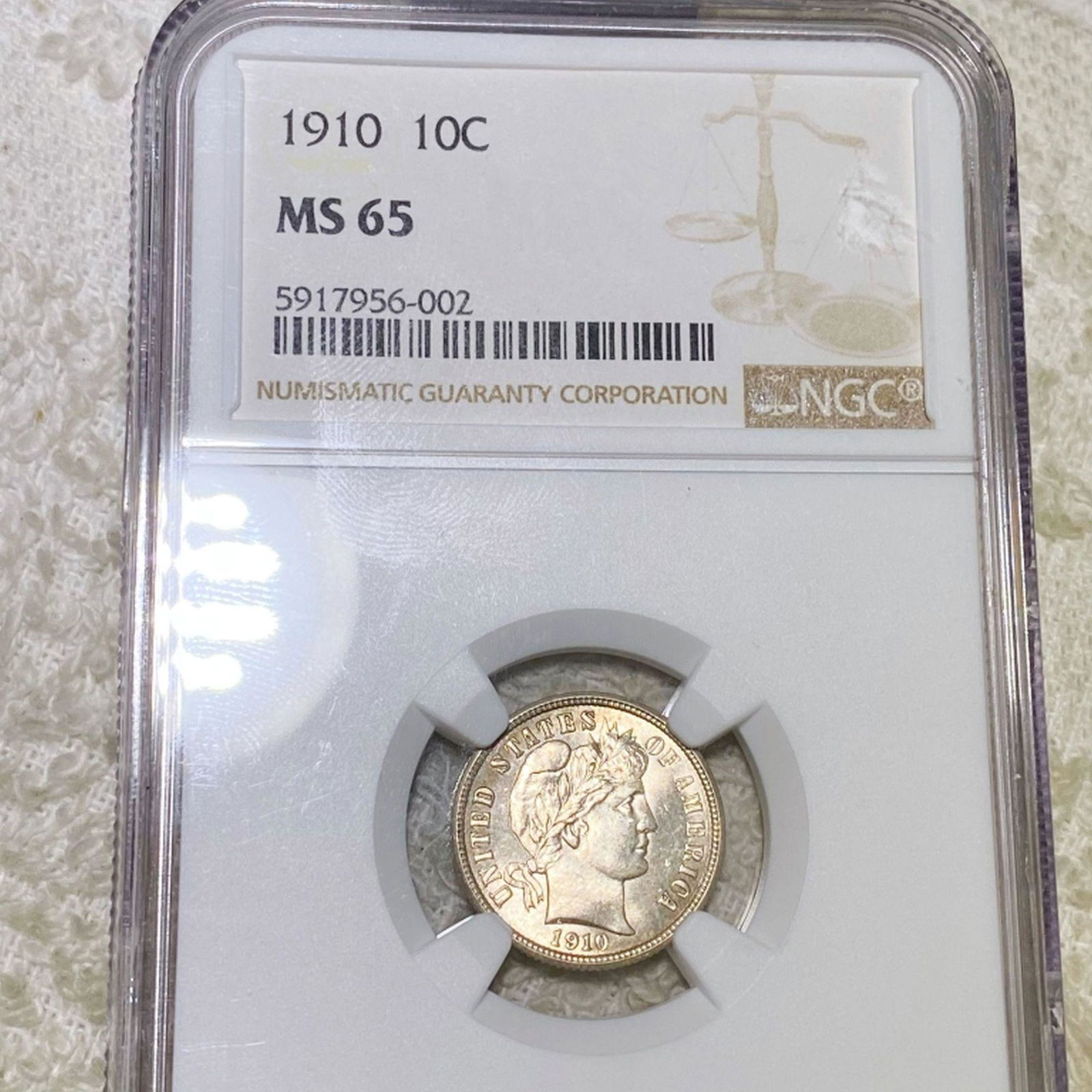 1910 Barber Silver Dime NGC - MS65 (1 of 2)