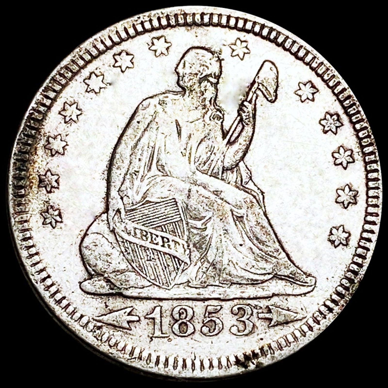 1853 Seated Liberty Quarter LIGHTLY CIRCULATED (1 of 2)