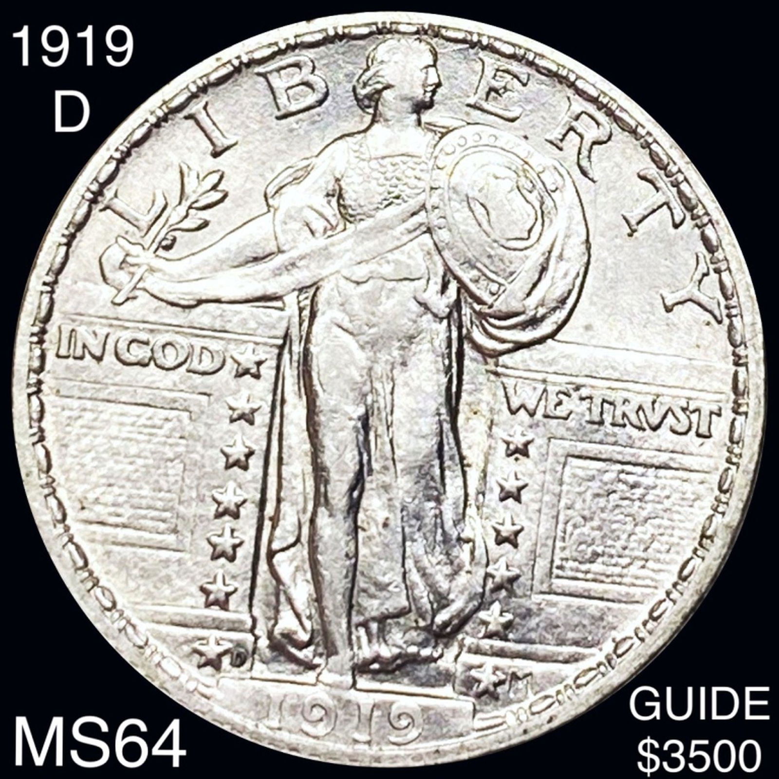 1919-D Standing Liberty Quarter CHOICE BU (1 of 2)