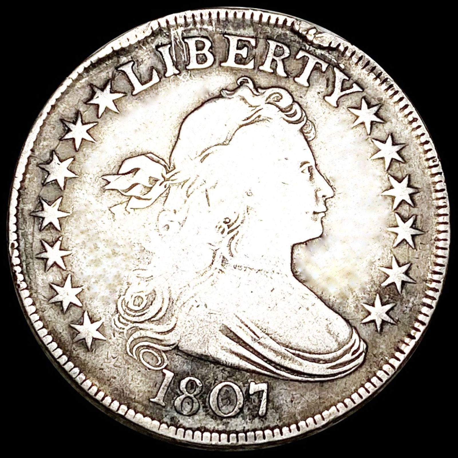 1807 Draped Bust Half Dollar NICELY CIRCULATED (1 of 2)