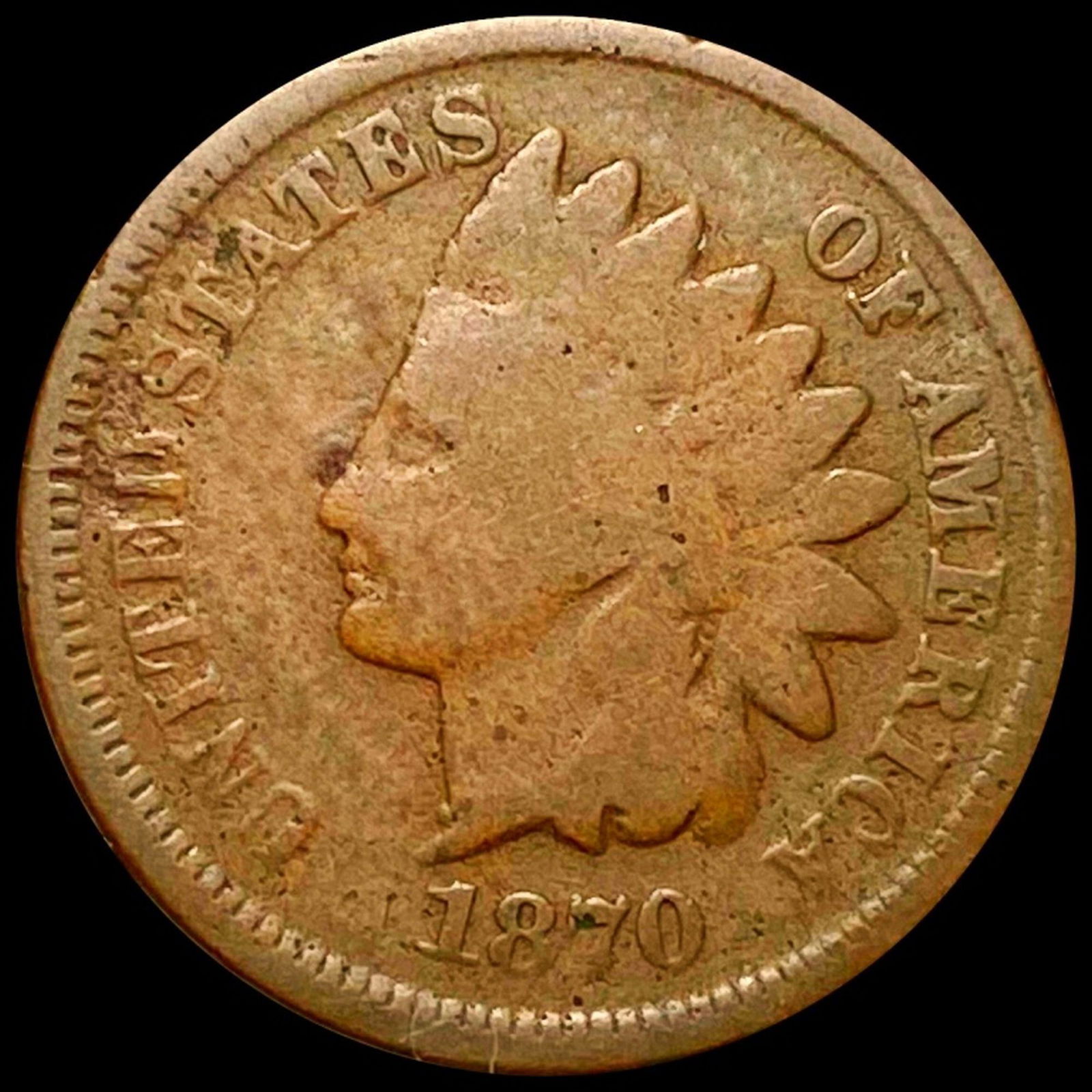1870 Indian Head Penny NICELY CIRCULATED (1 of 2)