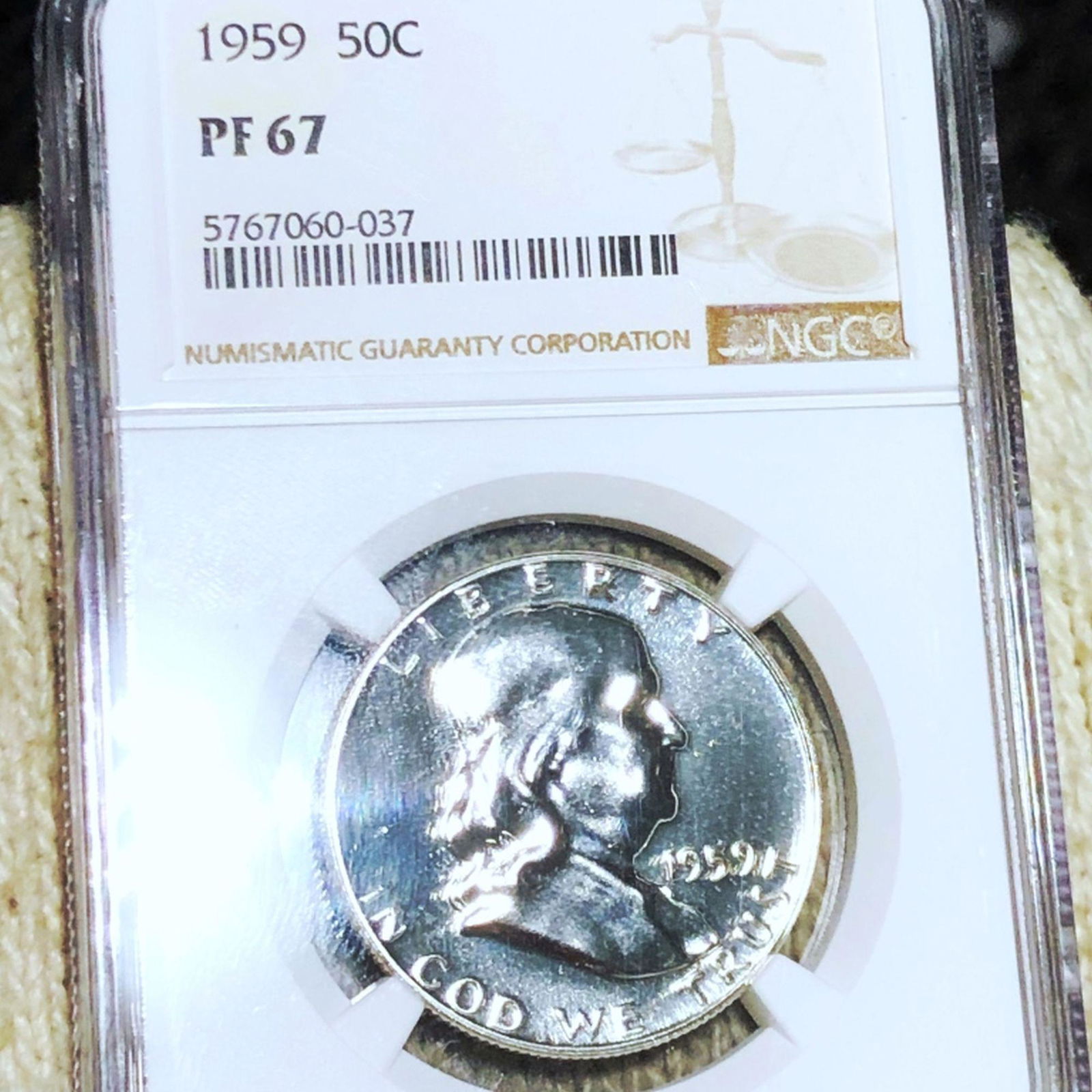 1959 Franklin Half Dollar NGC - PF67 (1 of 2)