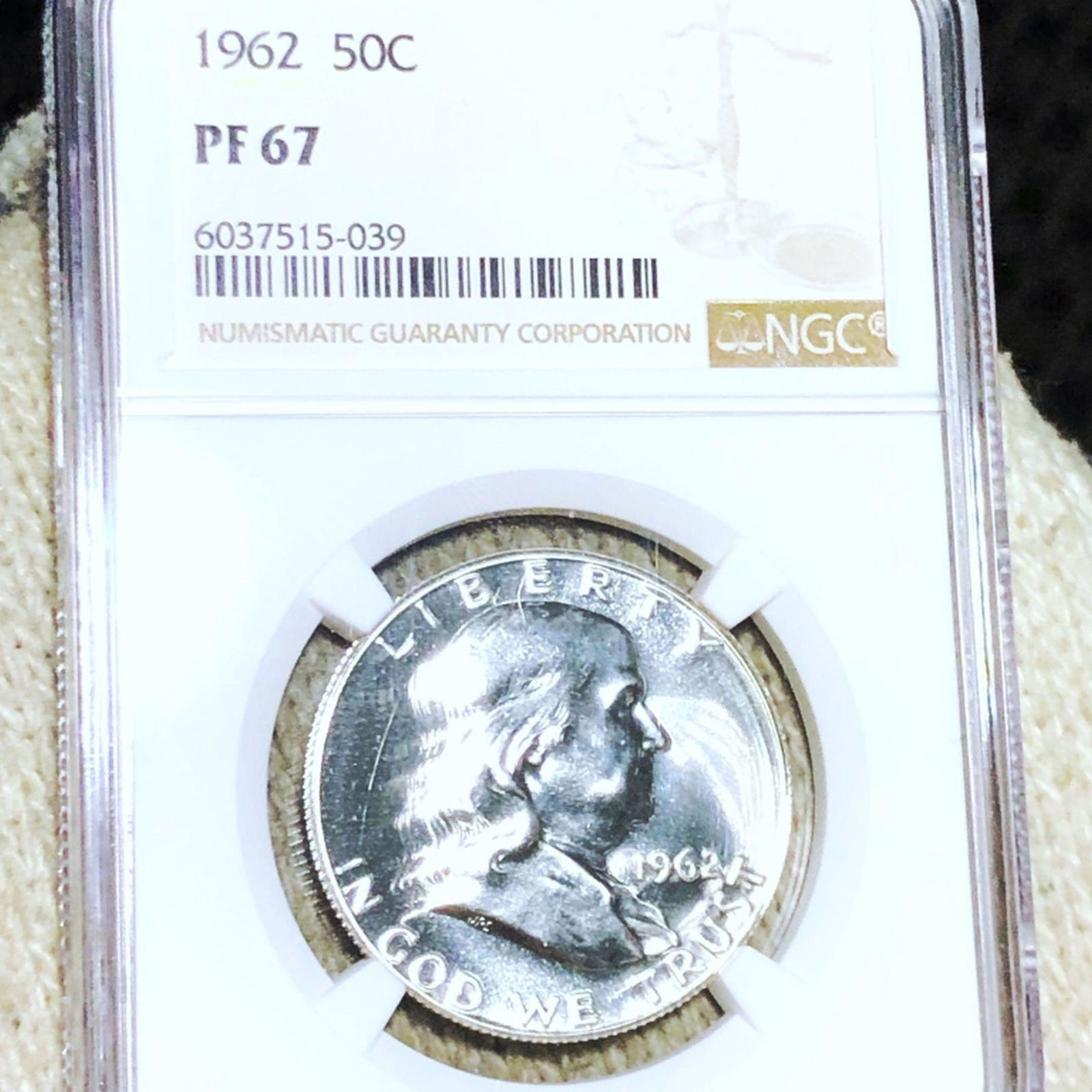 1962 Franklin Half Dollar NGC - PF67 (1 of 2)