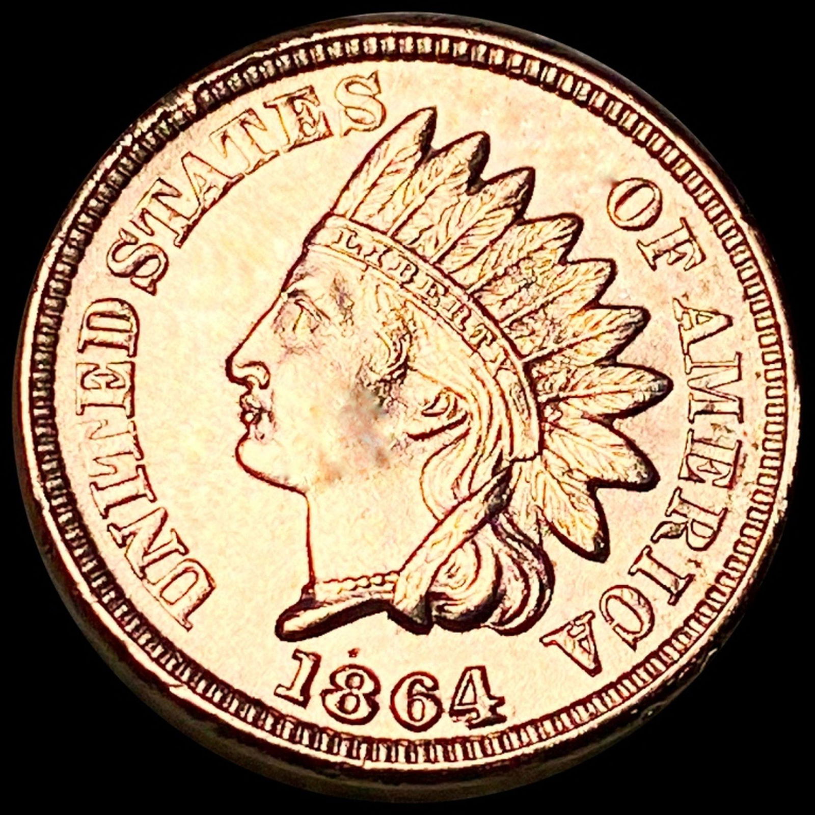 1864 "With L" Indian Head Penny GEM BU RED (1 of 2)
