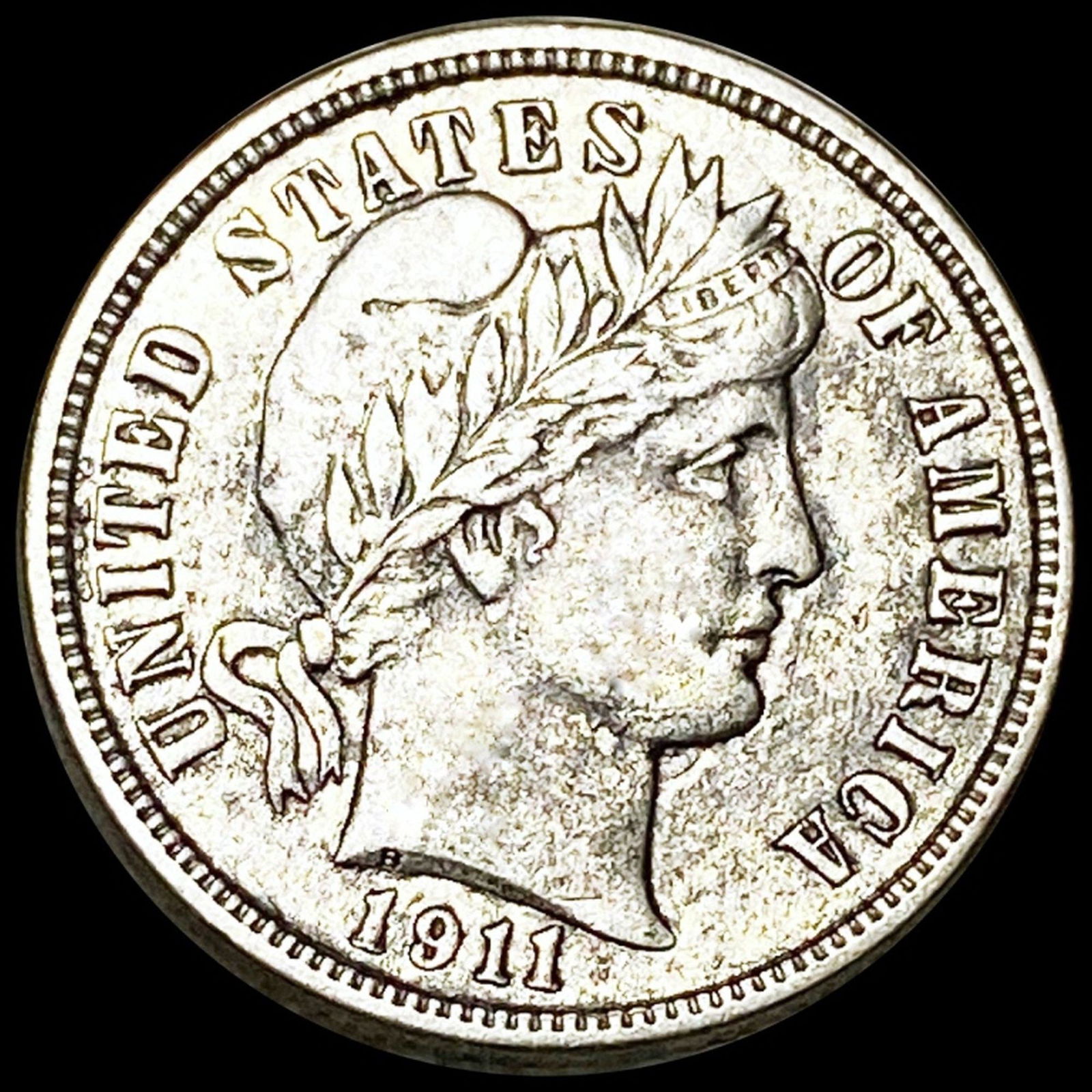 1911-D Barber Silver Dime LIGHTLY CIRCULATED (1 of 2)