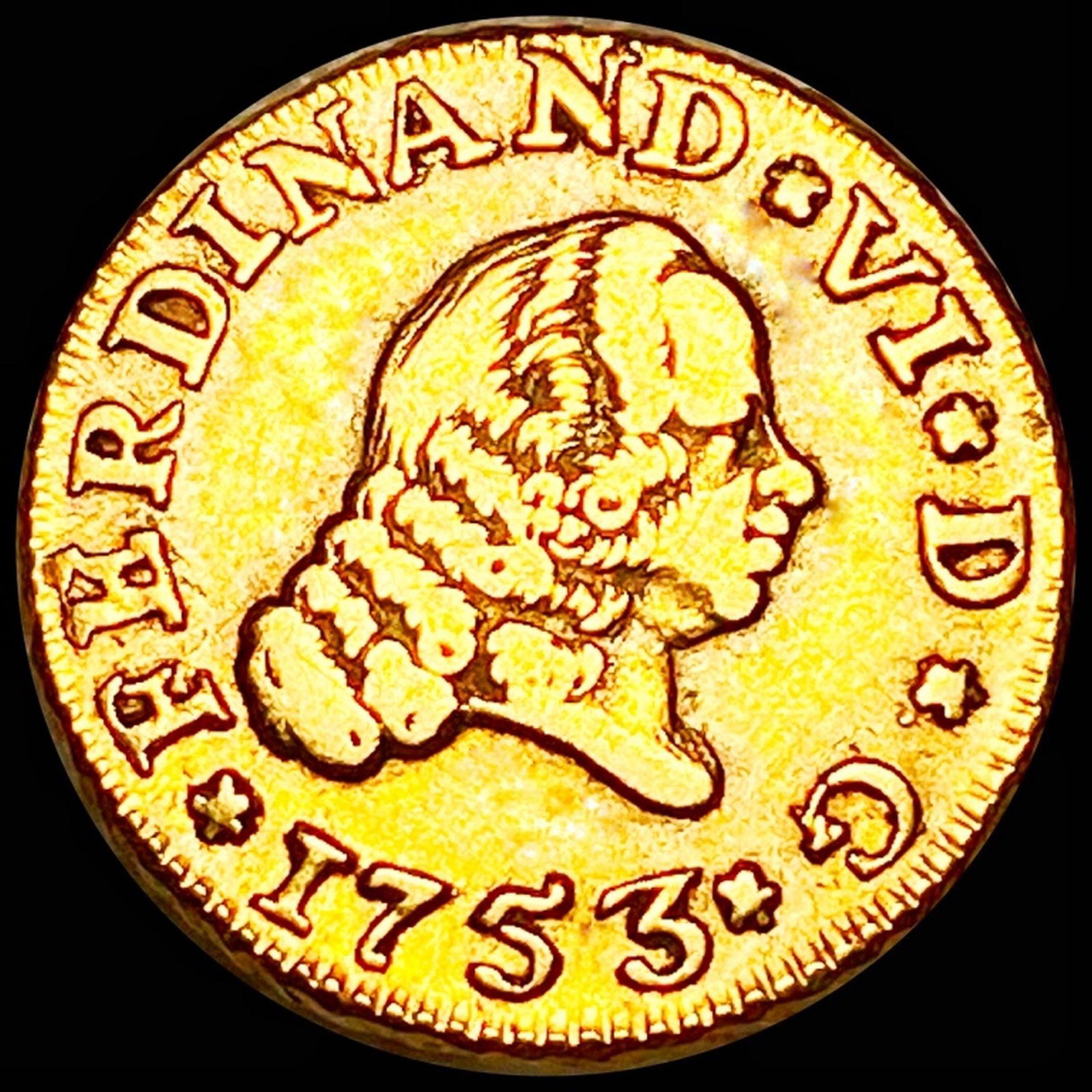 1953 Spanish Gold 1/2 Escudo LIGHT CIRC (1 of 2)