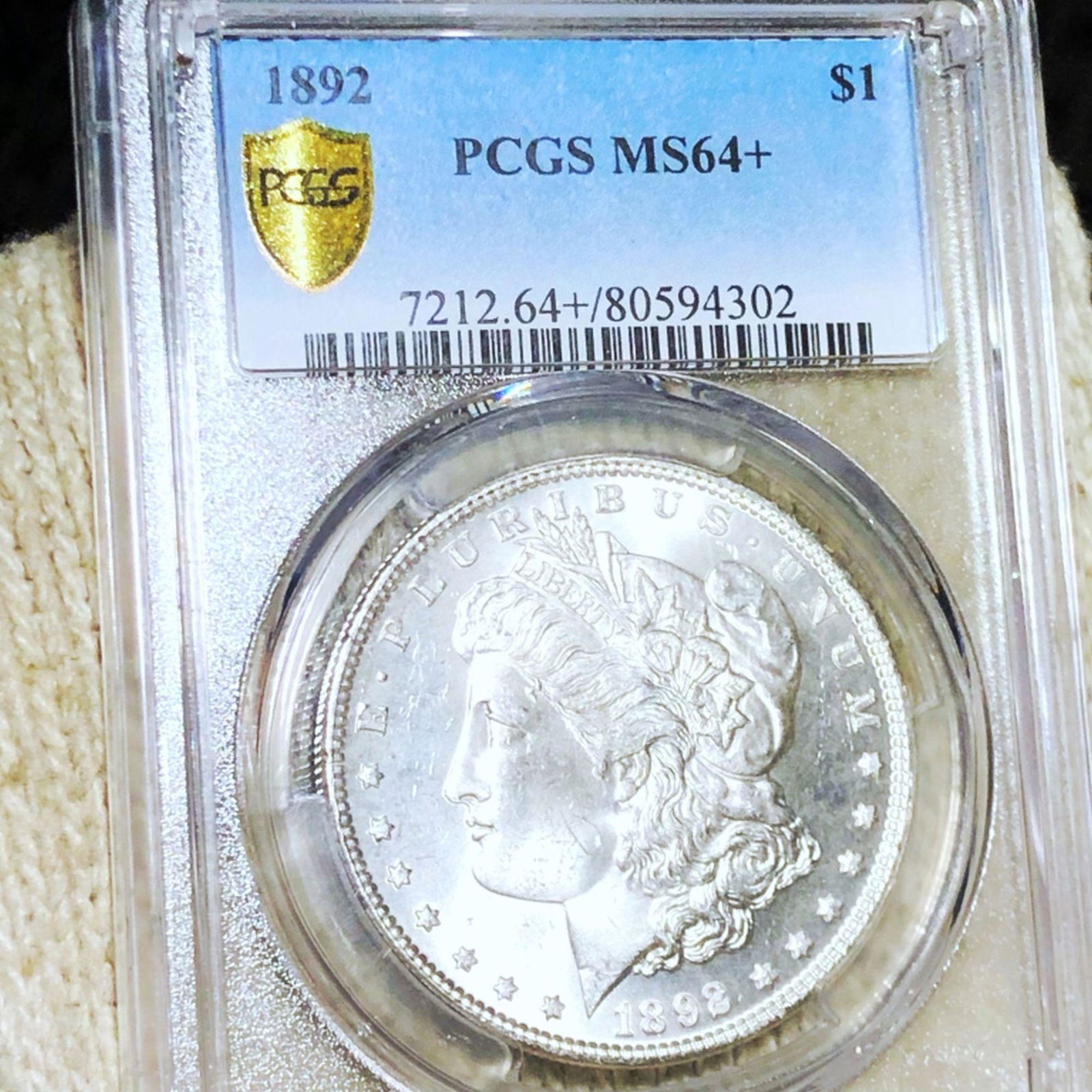 1892 Morgan Silver Dollar PCGS - MS64+ (1 of 2)