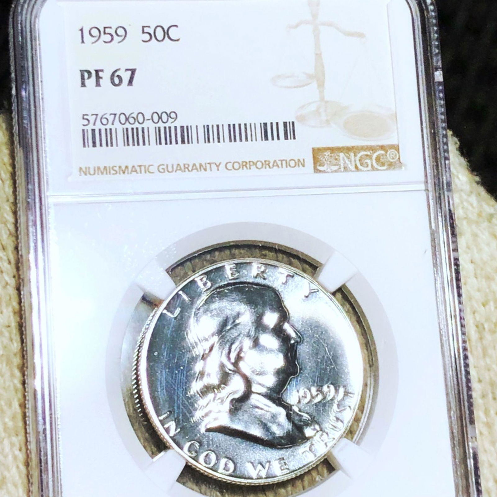 1959 Franklin Half Dollar NGC - PF67 (1 of 2)