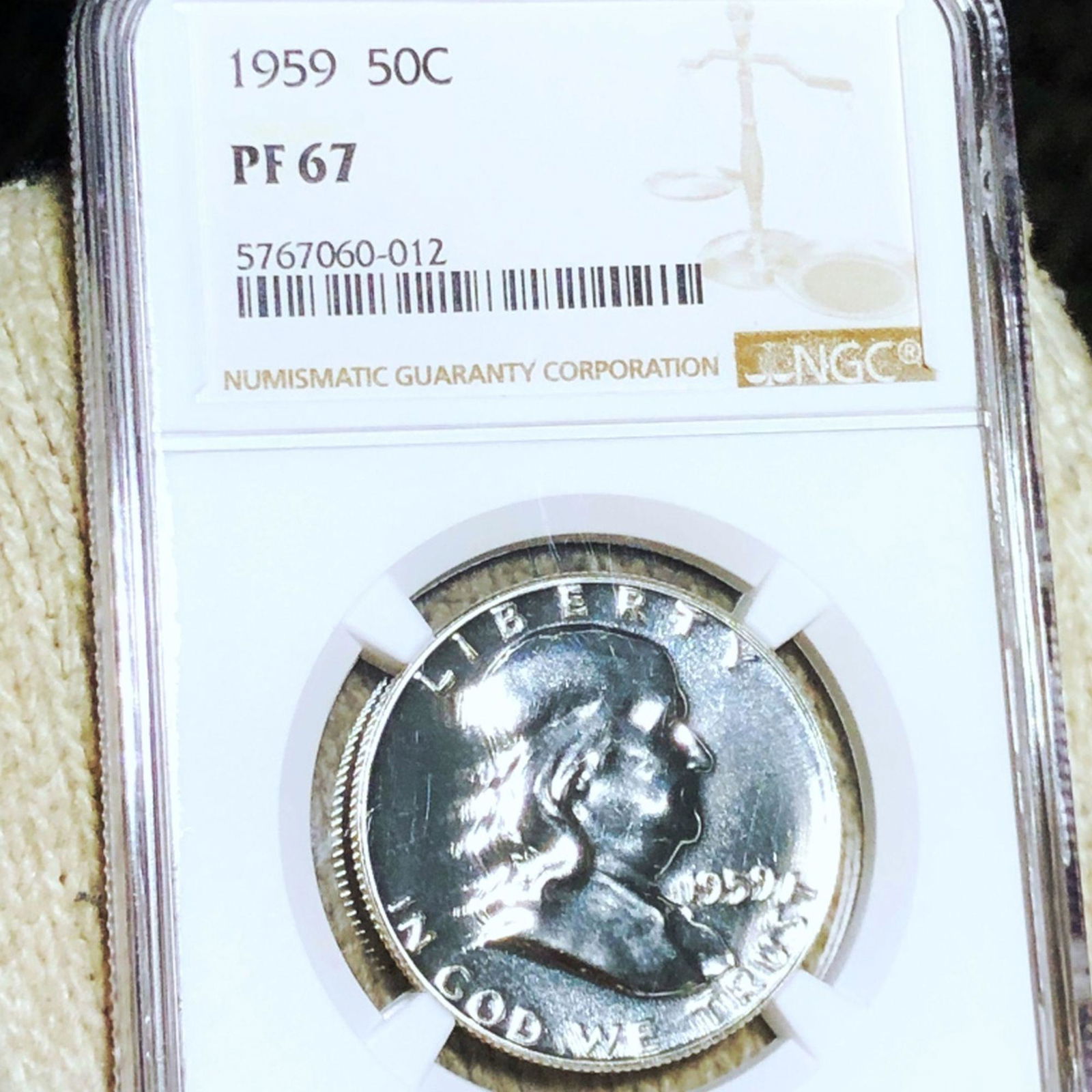1959 Franklin Half Dollar NGC - PF67 (1 of 2)