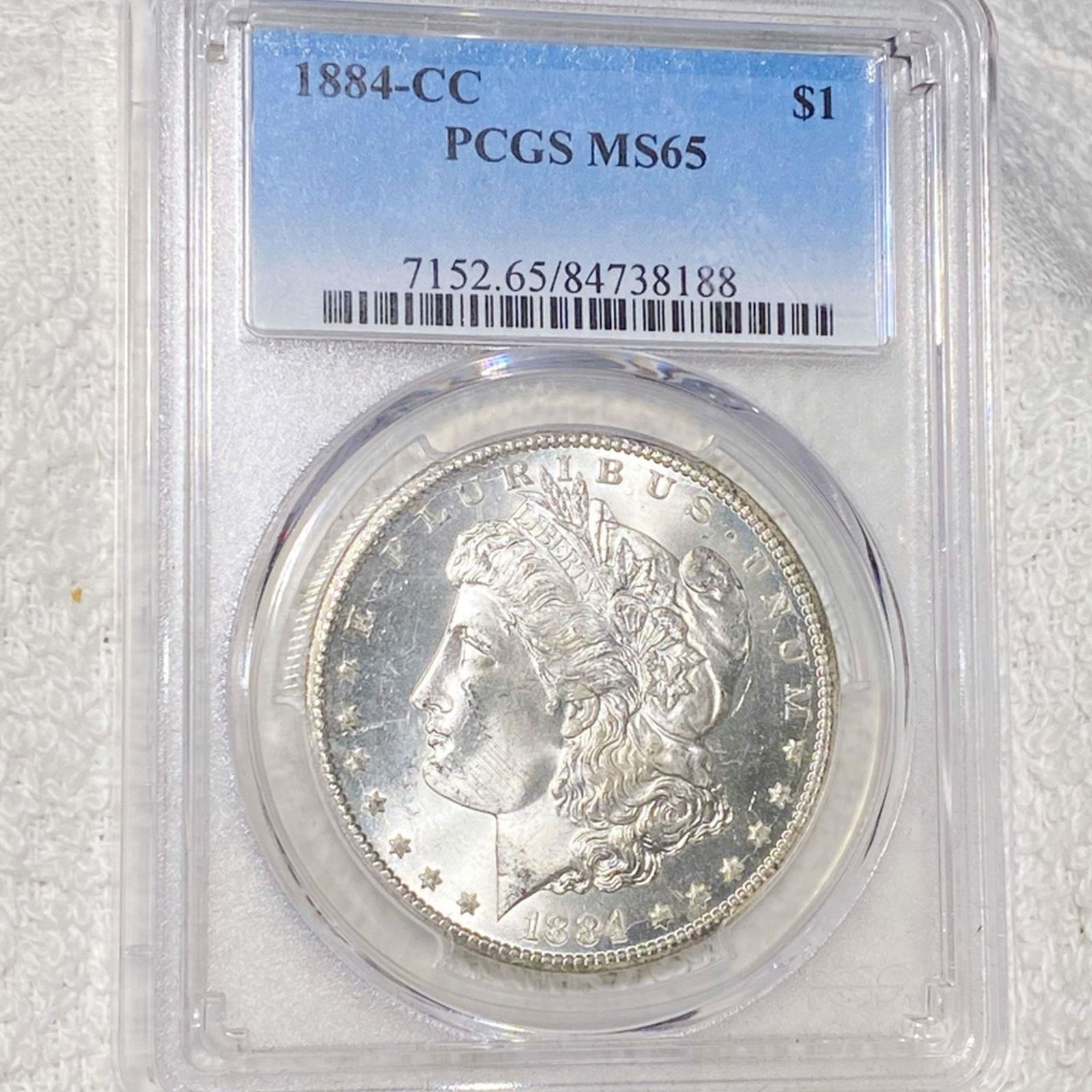 1884-CC Morgan Silver Dollar PCGS - MS65 (1 of 2)