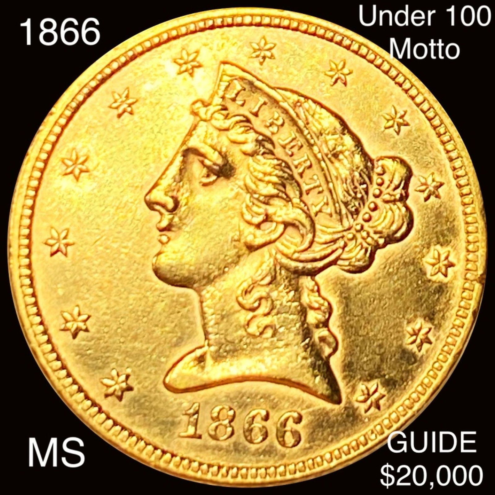 1866 $5 Gold Half Eagle UNCIRCULATED (1 of 2)