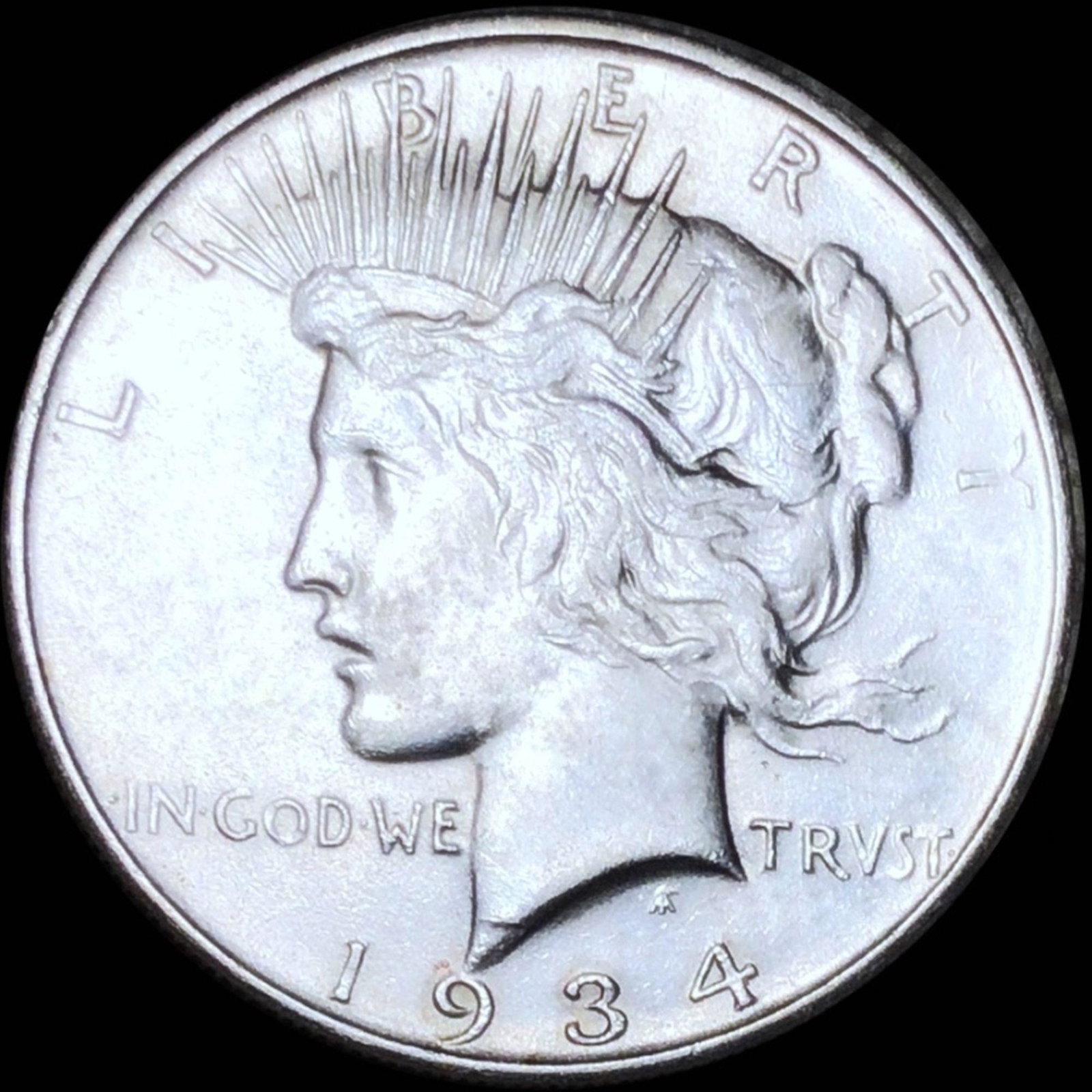 1934-D Silver Peace Dollar NEARLY UNC (1 of 2)
