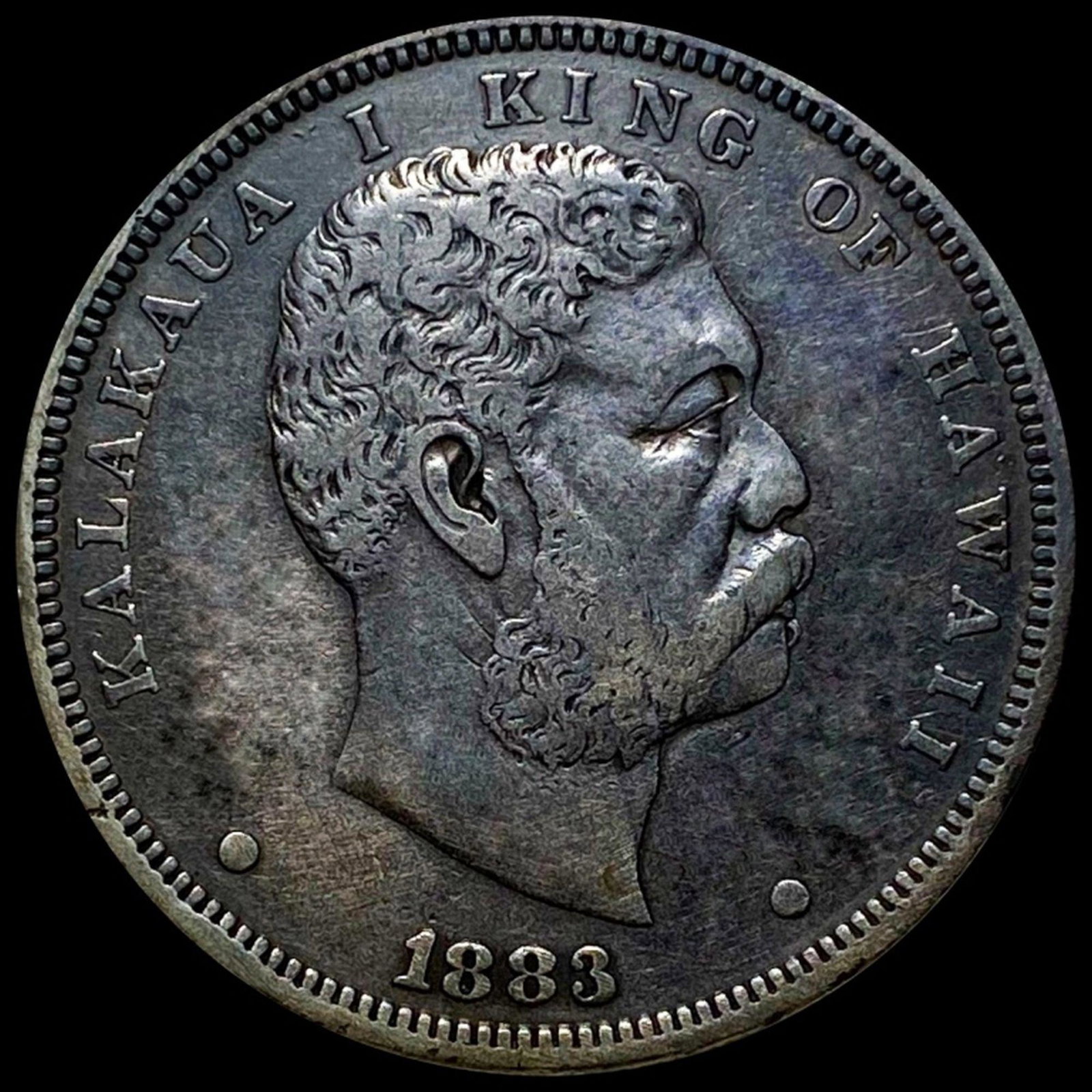 1883 Kingdom Of Hawaii Silver Dollar NEARLY UNC: 1883 Kingdom Of Hawaii Silver Dollar NEARLY UNC