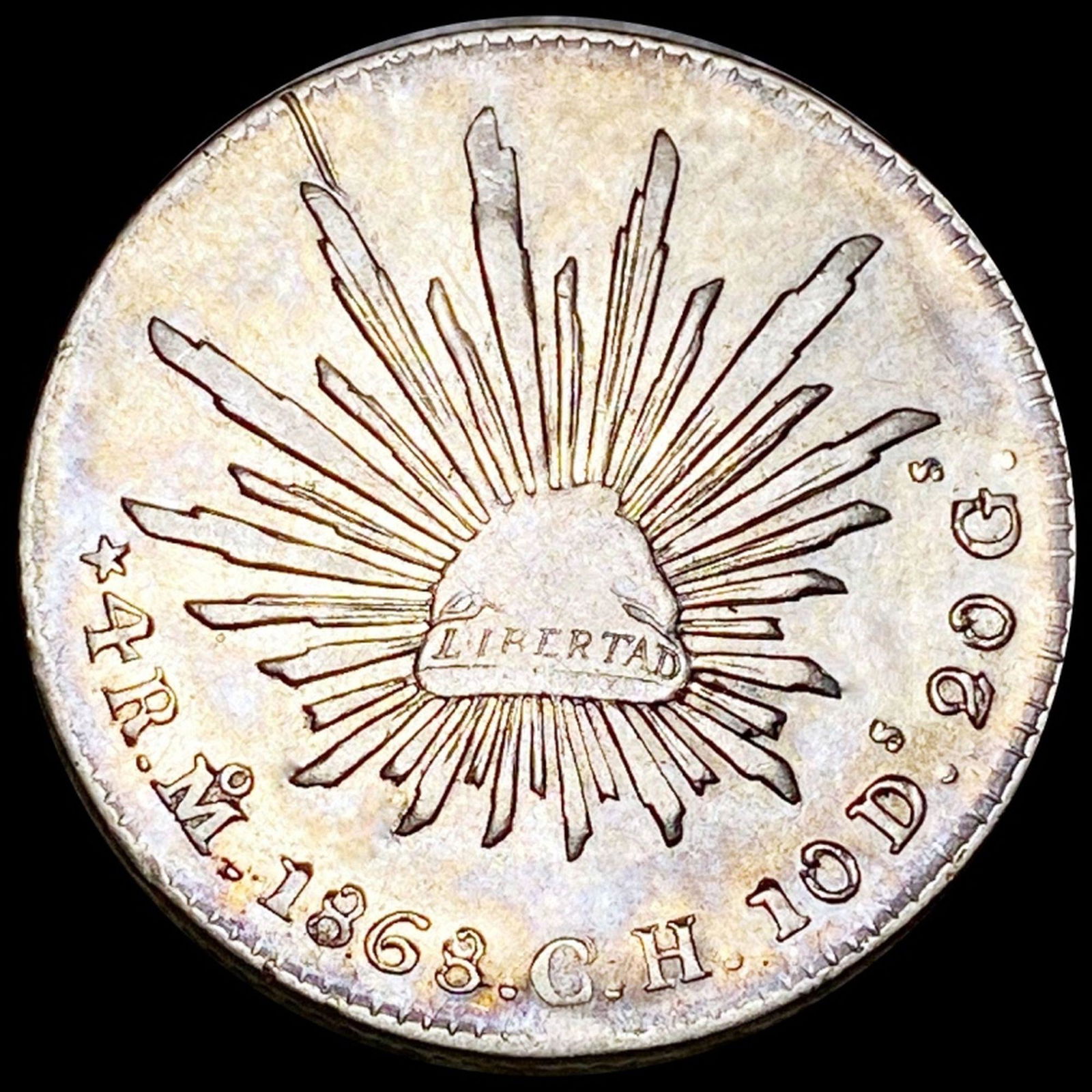 1868 Mexican Sivler 4 Reales LIGHTLY CIRCULATED (1 of 2)