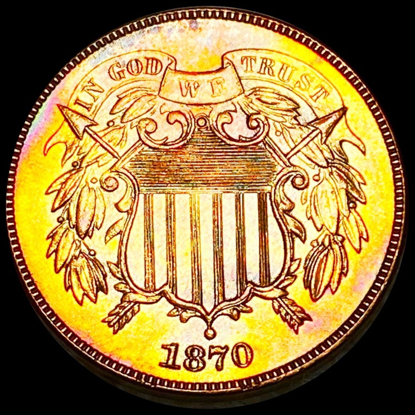 1870 Two Cent Piece UNCIRCULATED (1 of 2)