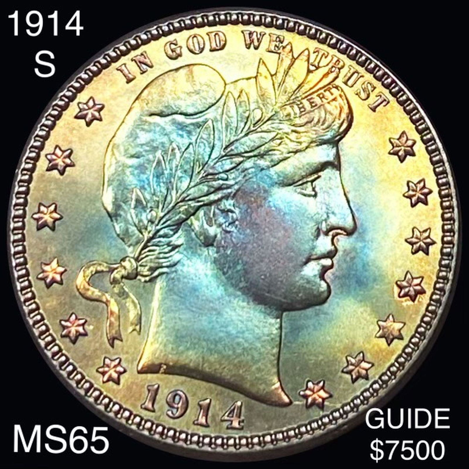 1914-S Barber Half Dollar GEM BU (1 of 2)