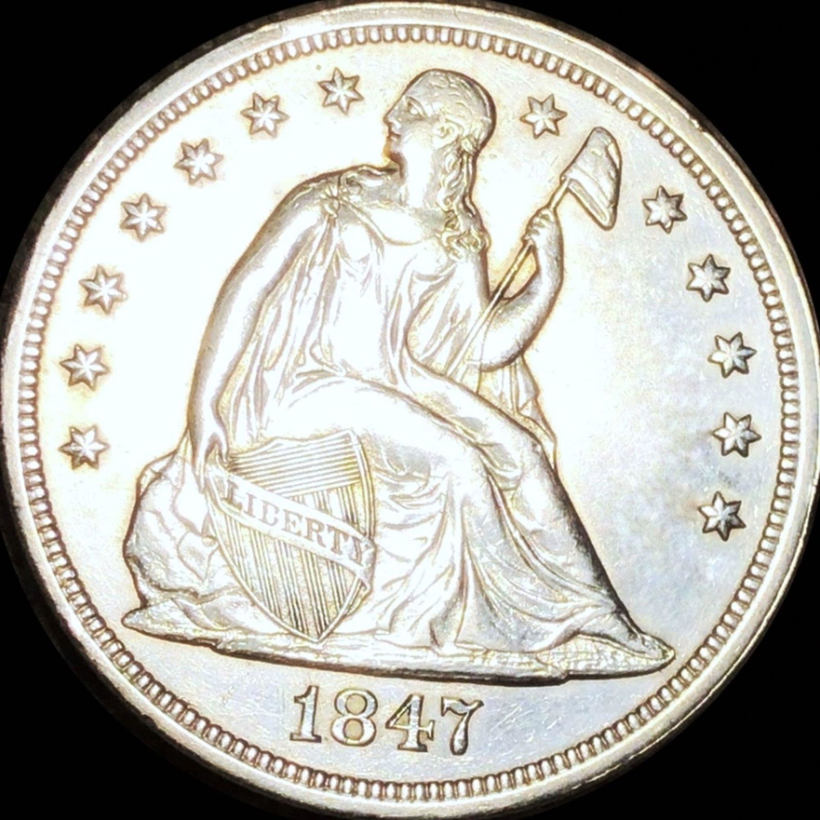 1847 Seated Liberty Dollar UNCIRCULATED (1 of 2)