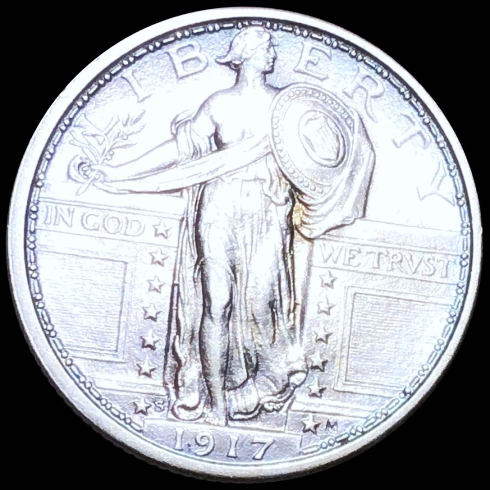 1917-S Type 1 Standing Quarter UNCIRCULATED (1 of 2)