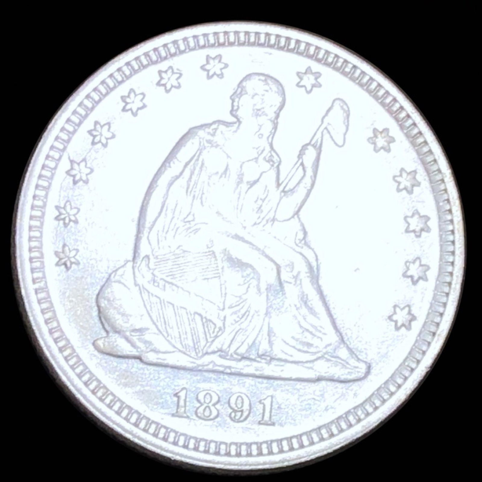 1891 Seated Liberty Quarter UNCIRCULATED (1 of 2)