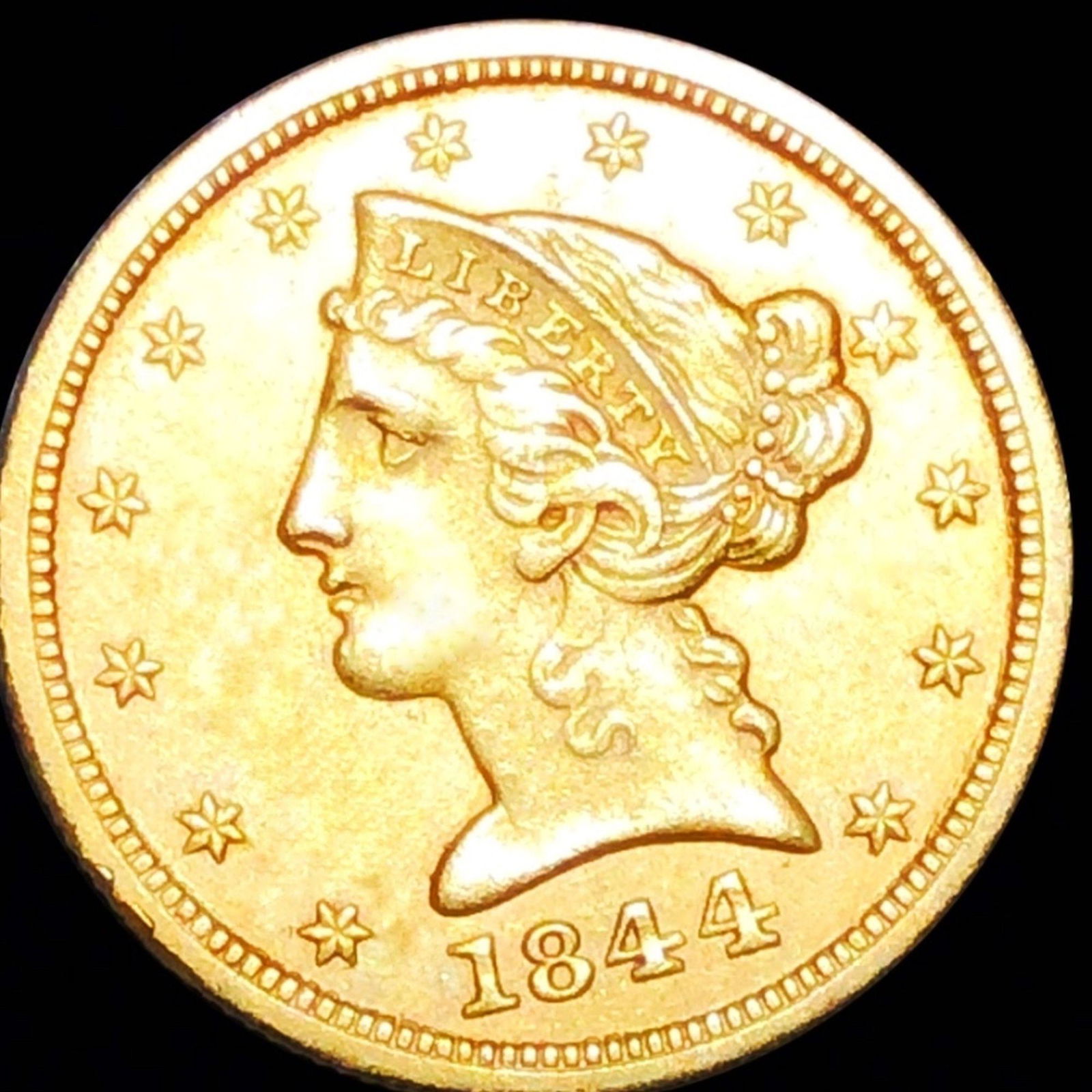1844-O $5 Gold Half Eagle UNCIRCULATED (1 of 2)