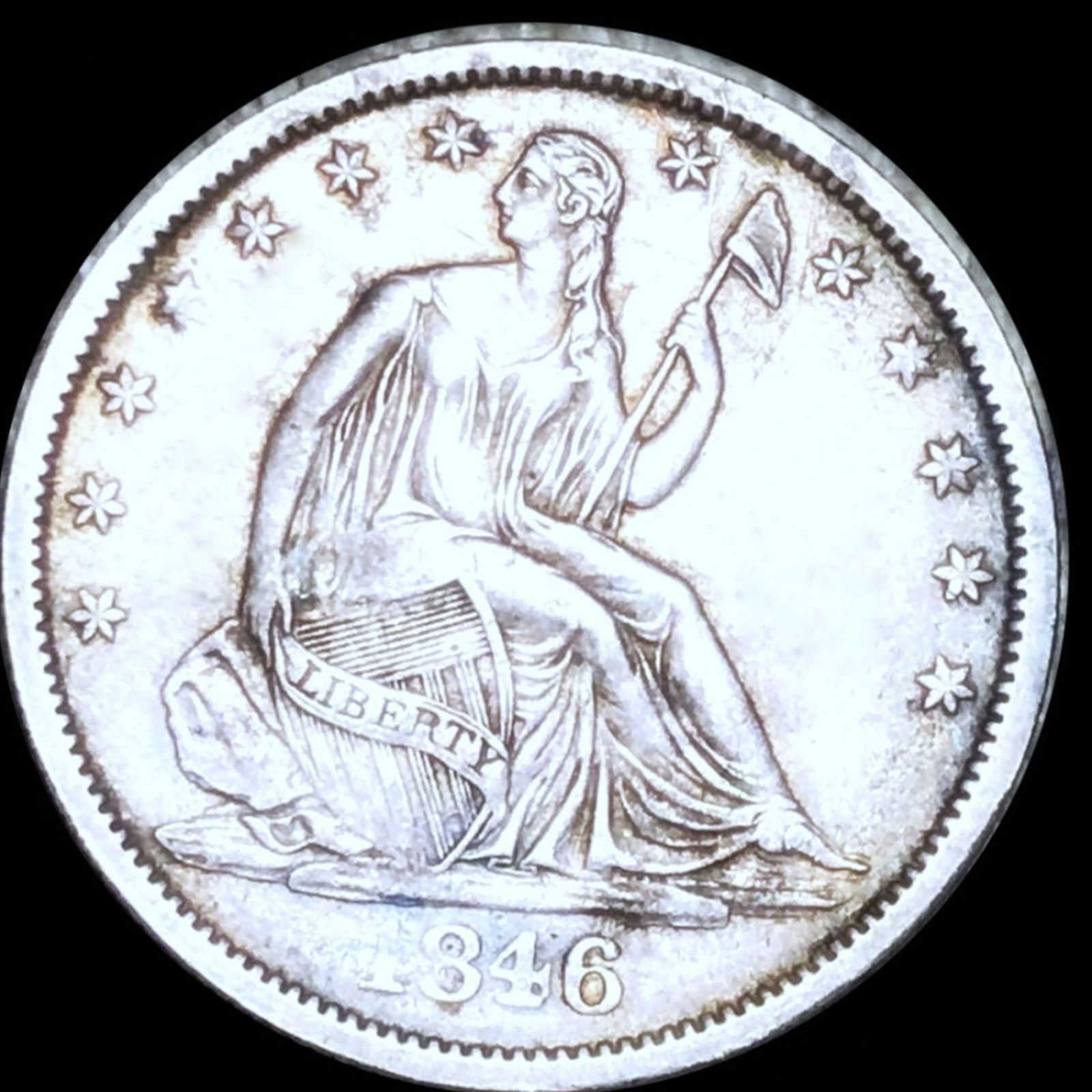 1846-O Seated Half Dollar NEARLY UNCIRCULATED (1 of 2)
