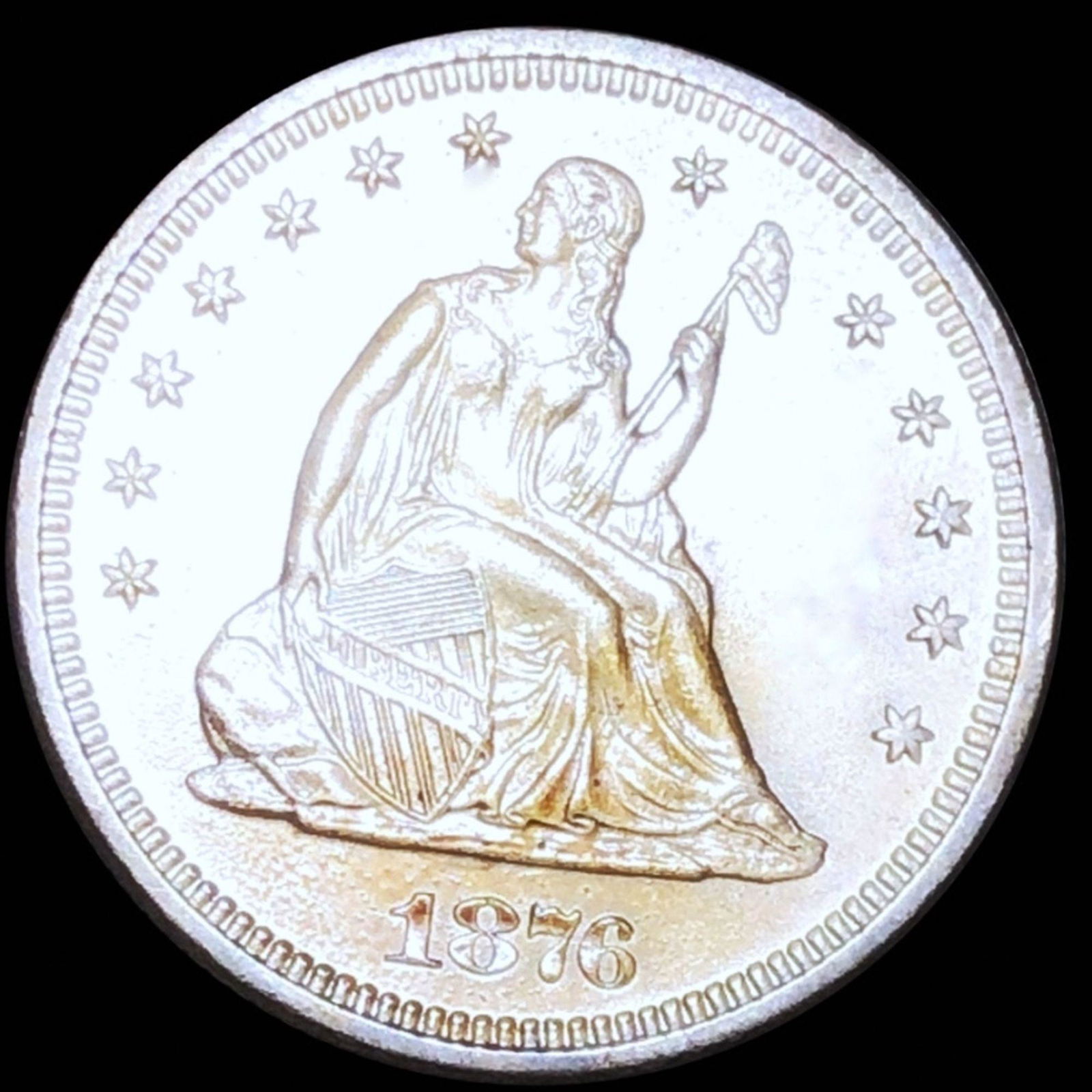 1876-S Seated Liberty Quarter GEM BU (1 of 2)