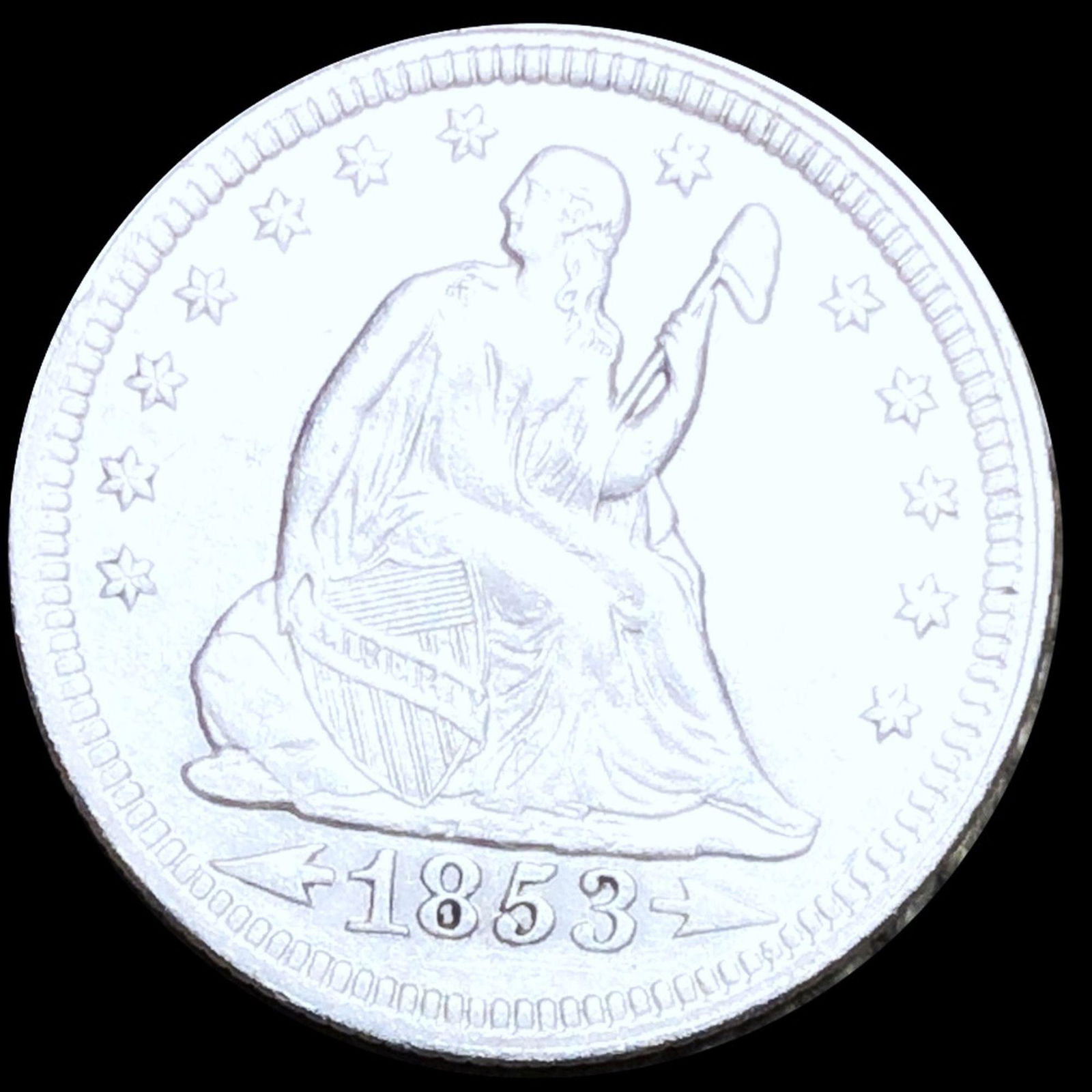 1853 Seated Liberty Quarter UNCIRCULATED (1 of 2)