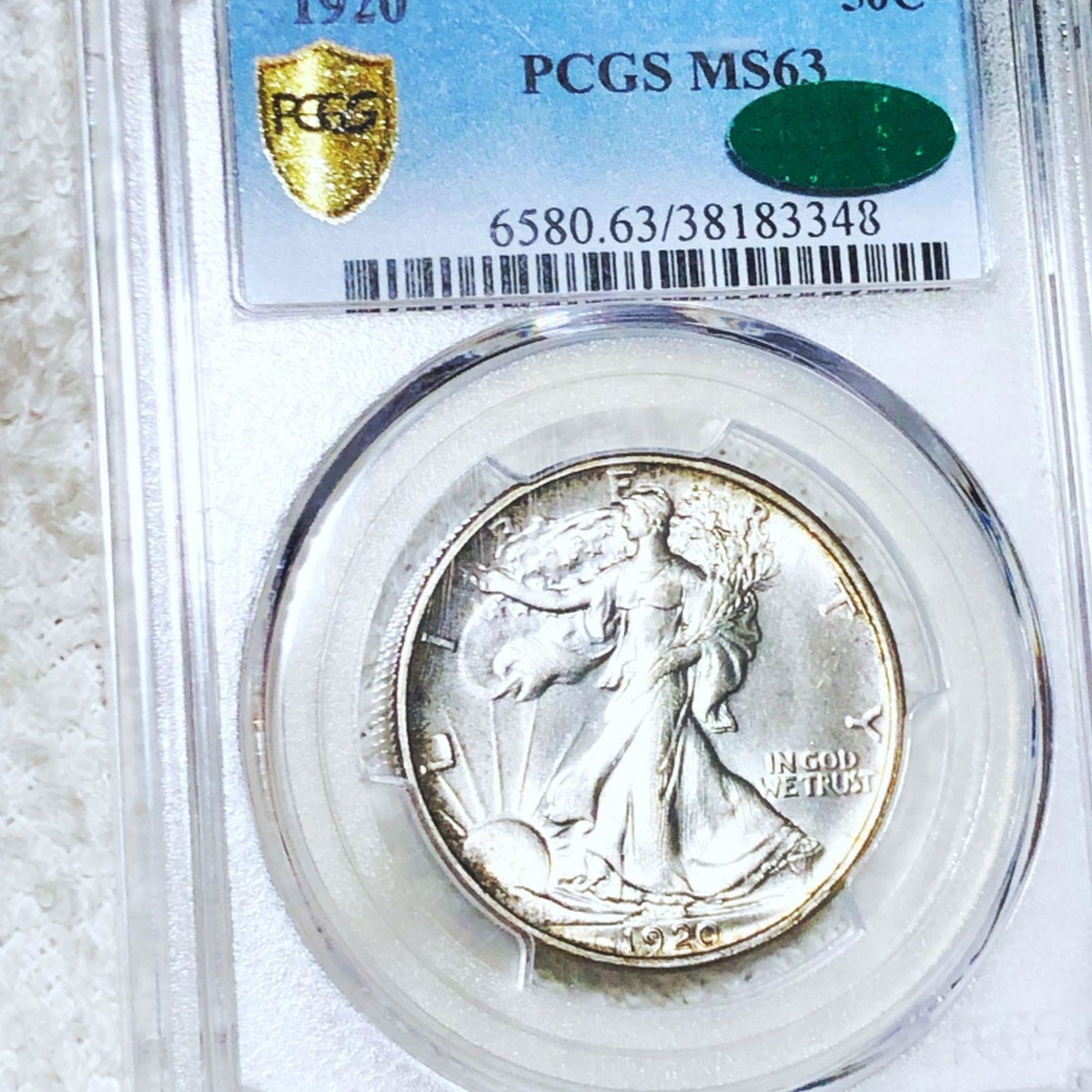 1920 Walking Half Dollar PCGS - MS 63 CAC (1 of 2)