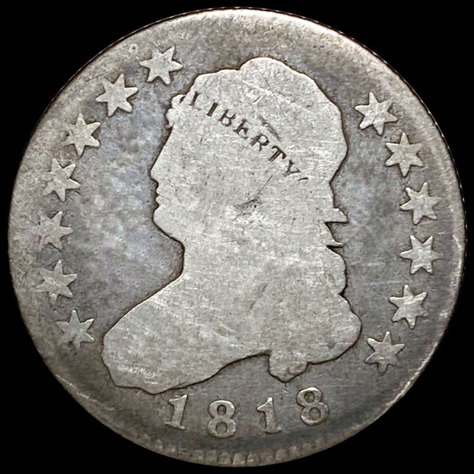 1818 Capped Bust Quarter NICELY CIRCULATED (1 of 2)
