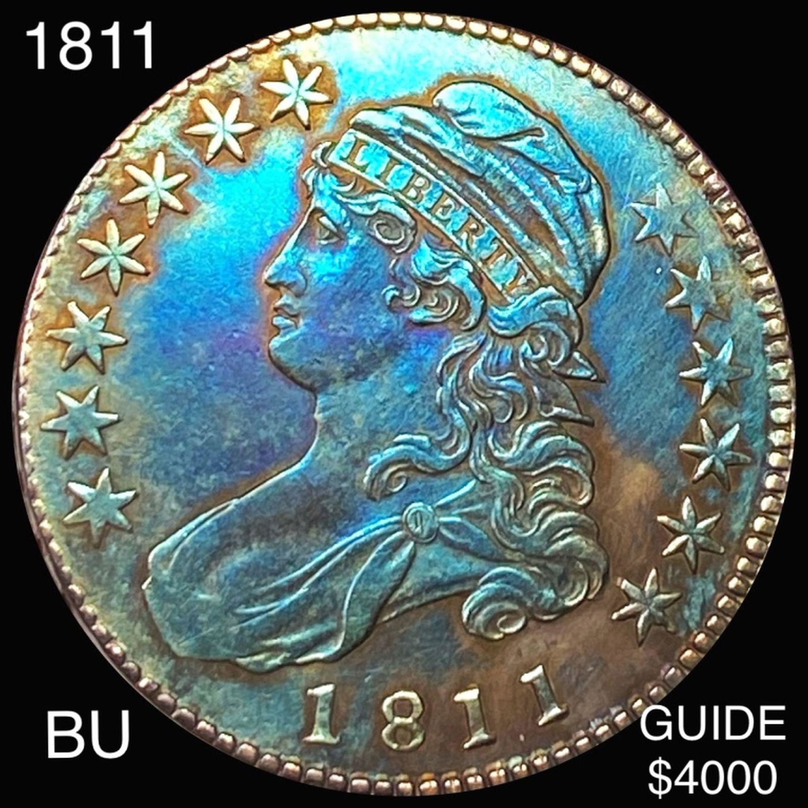 1811 Capped Bust Half Dollar BRILLIANT UNC (1 of 2)
