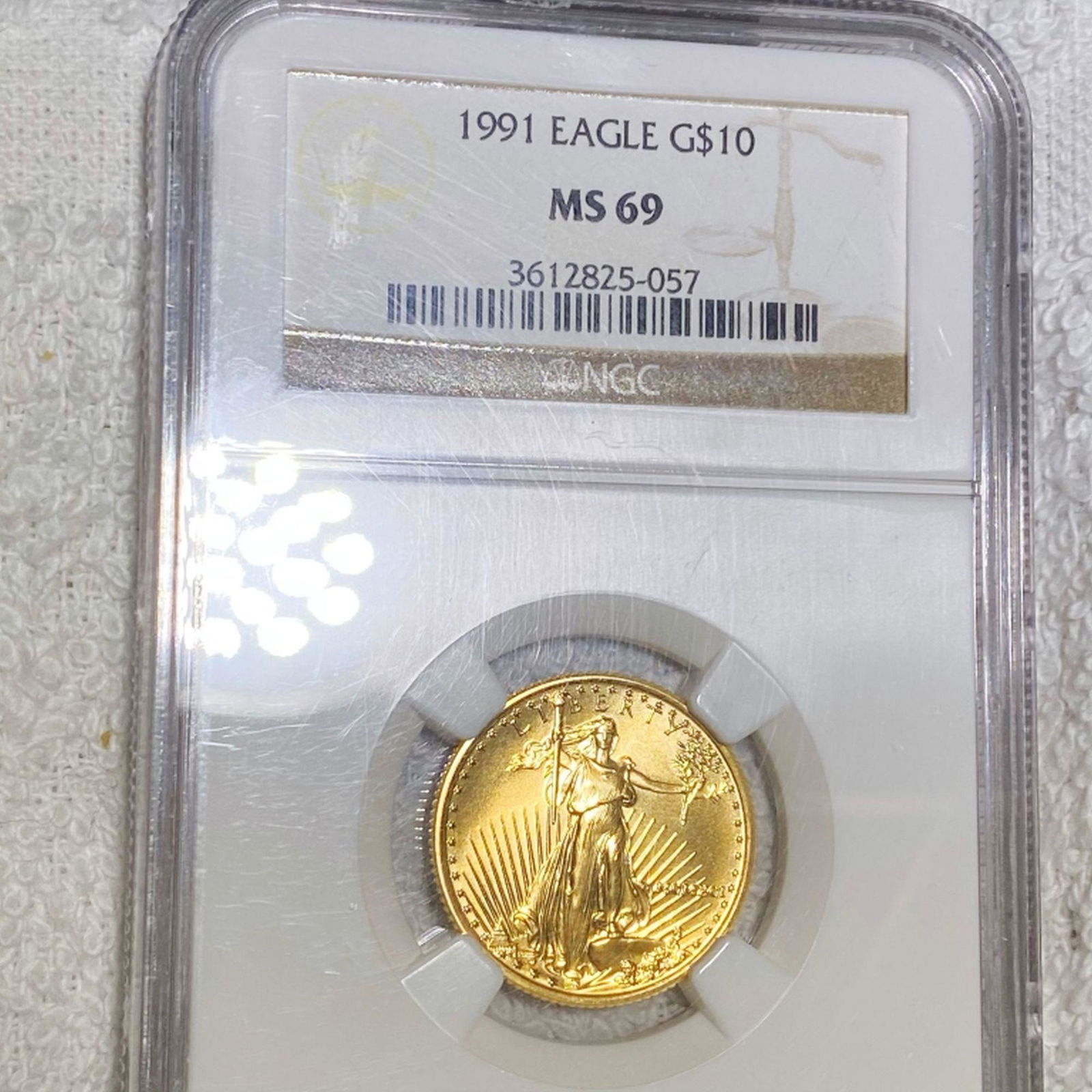 1991 $10 Gold Eagle NGC - MS69 1/4Oz (1 of 2)