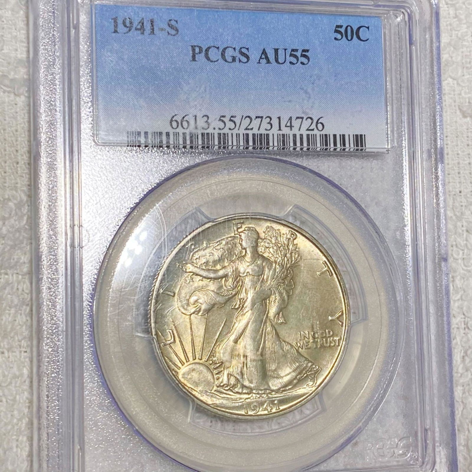 1941-S Walking Half Dollar PCGS - AU55 (1 of 2)