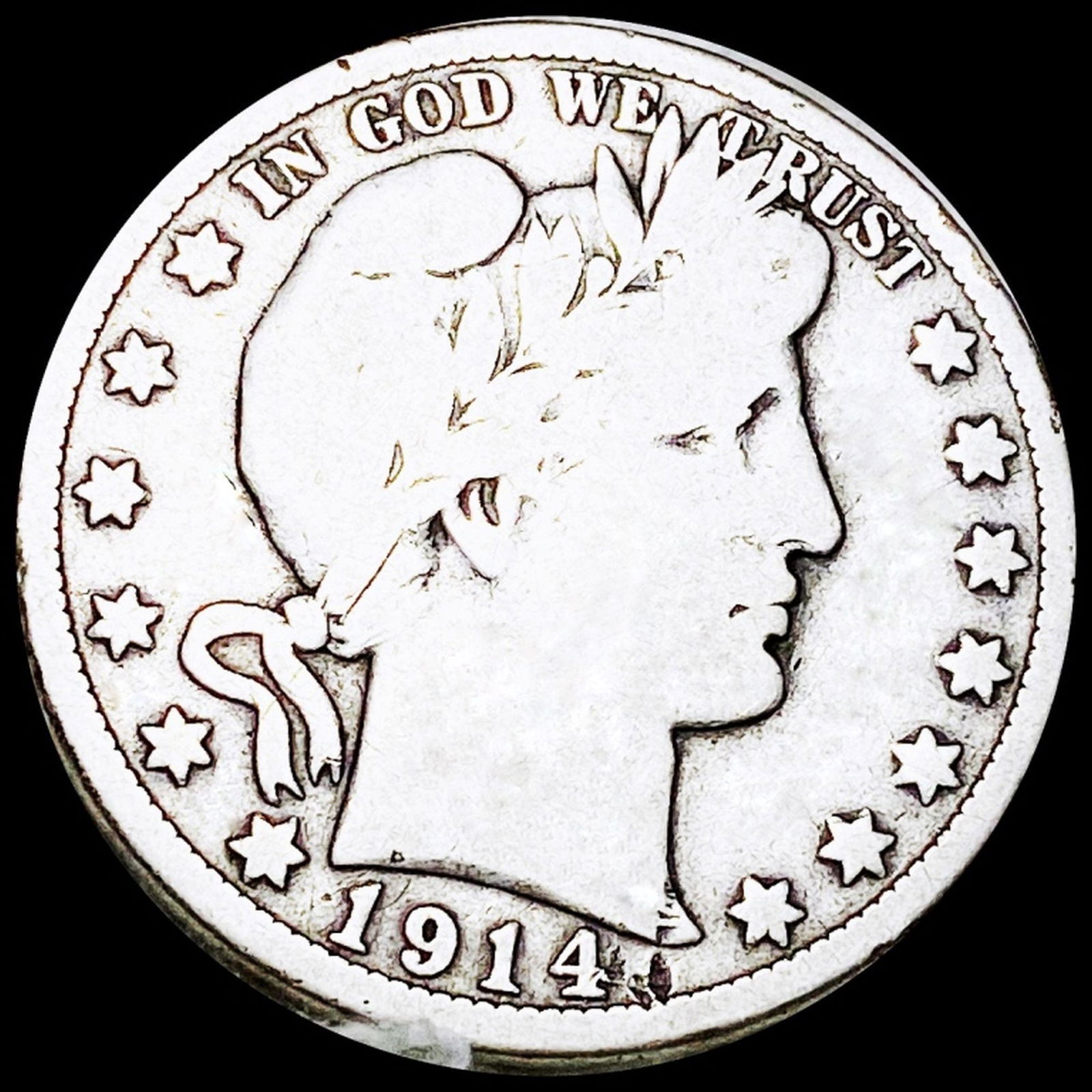 1914 Barber Half Dollar NICELY CIRCULATED (1 of 2)