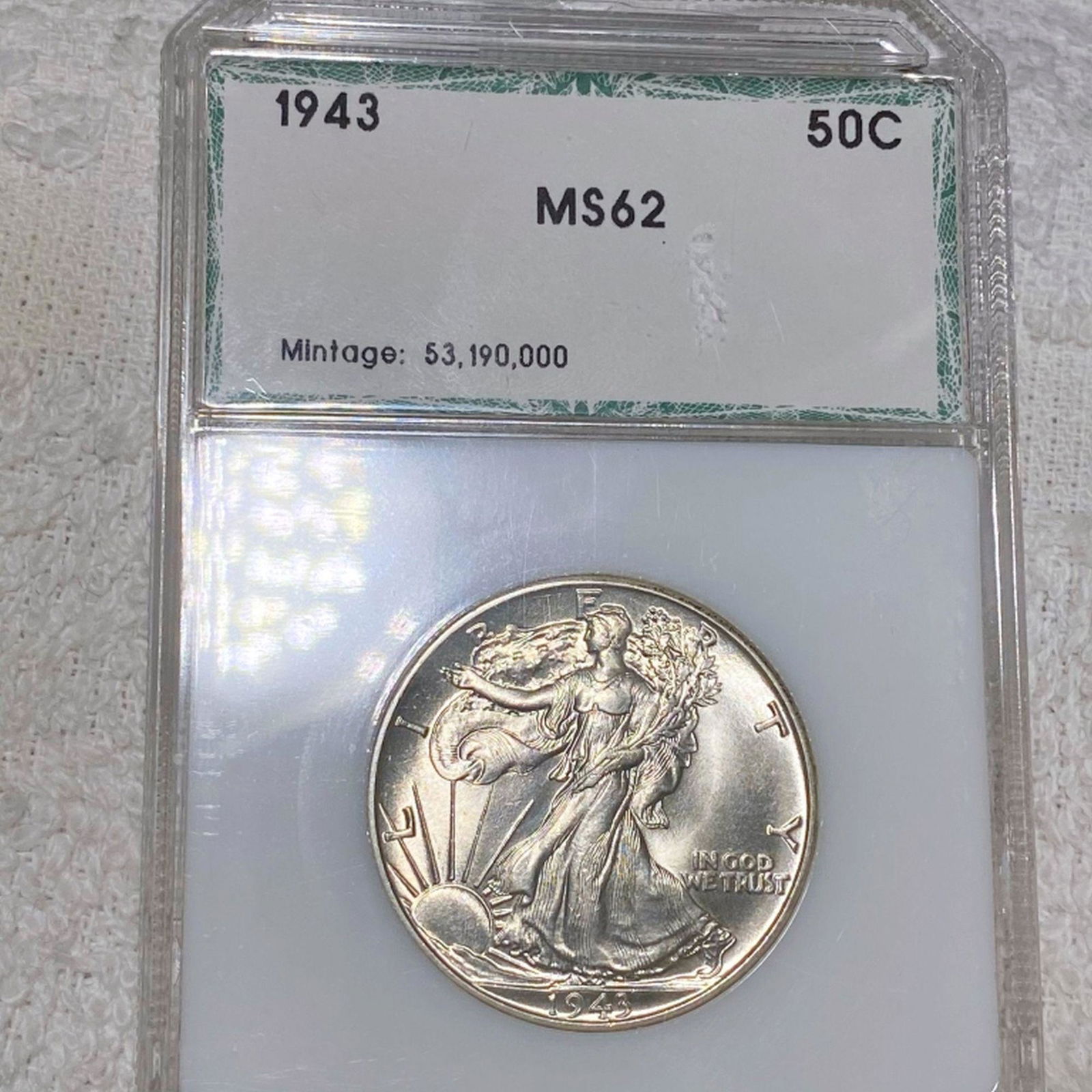 1943 Walking Half Dollar PCI - MS62 (1 of 2)