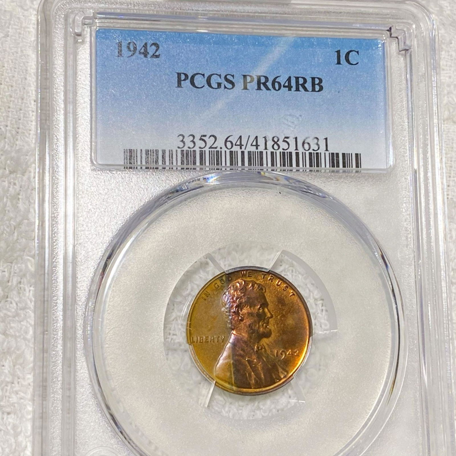 1942 Lincoln Wheat Penny PCGS - PR 64 RB: 1942 Lincoln Wheat Penny PCGS - PR 64 RB