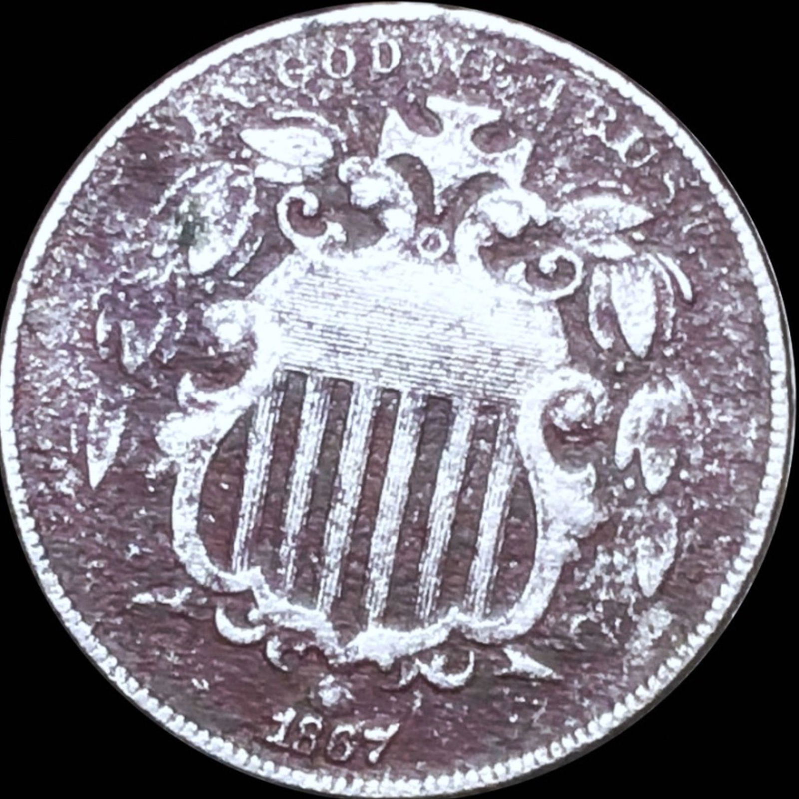 1867 Shield Nickel NICELY CIRCULATED (1 of 2)