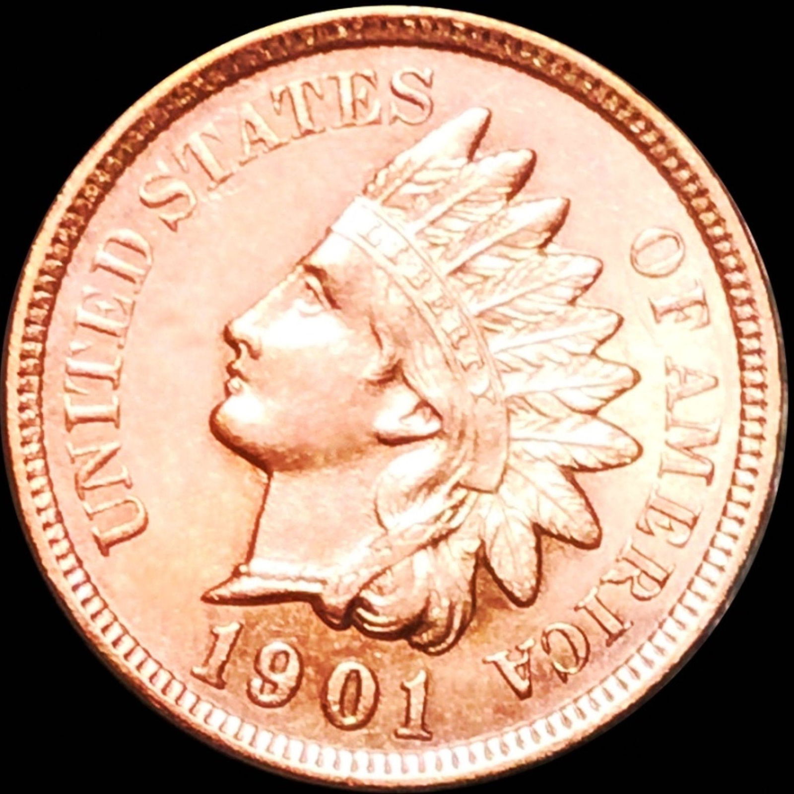 1901 Indian Head Penny UNCIRCULATED (1 of 2)