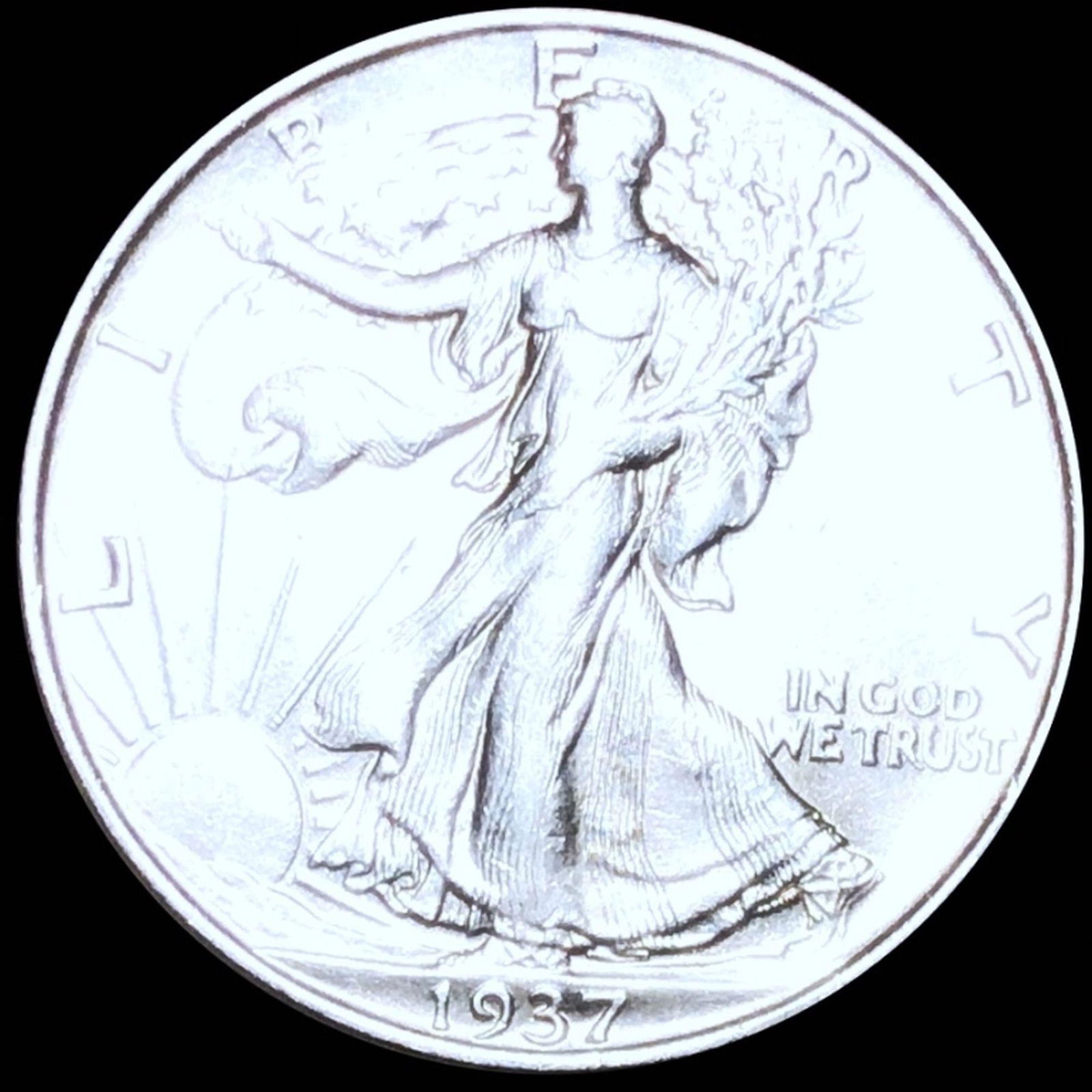 1937 Walking Half Dollar NEARLY UNCIRCULATED (1 of 2)