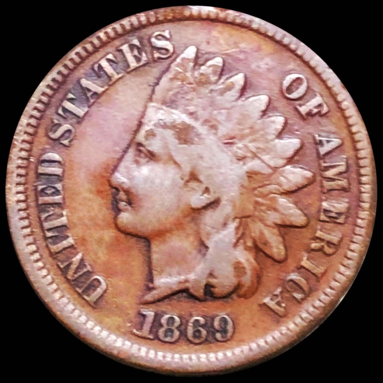 1869 Indian Head Penny NICELY CIRCULATED (1 of 2)