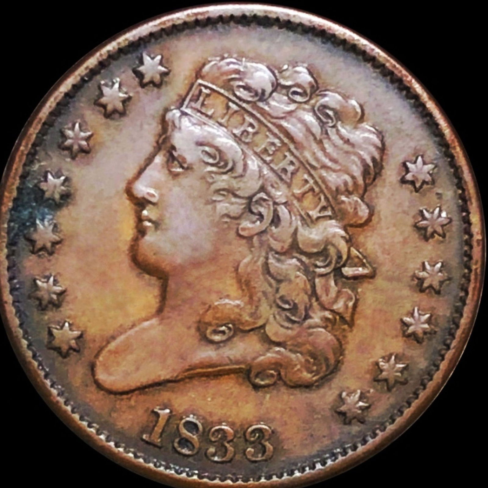 1833 Classic Head Half Cent XF (1 of 2)