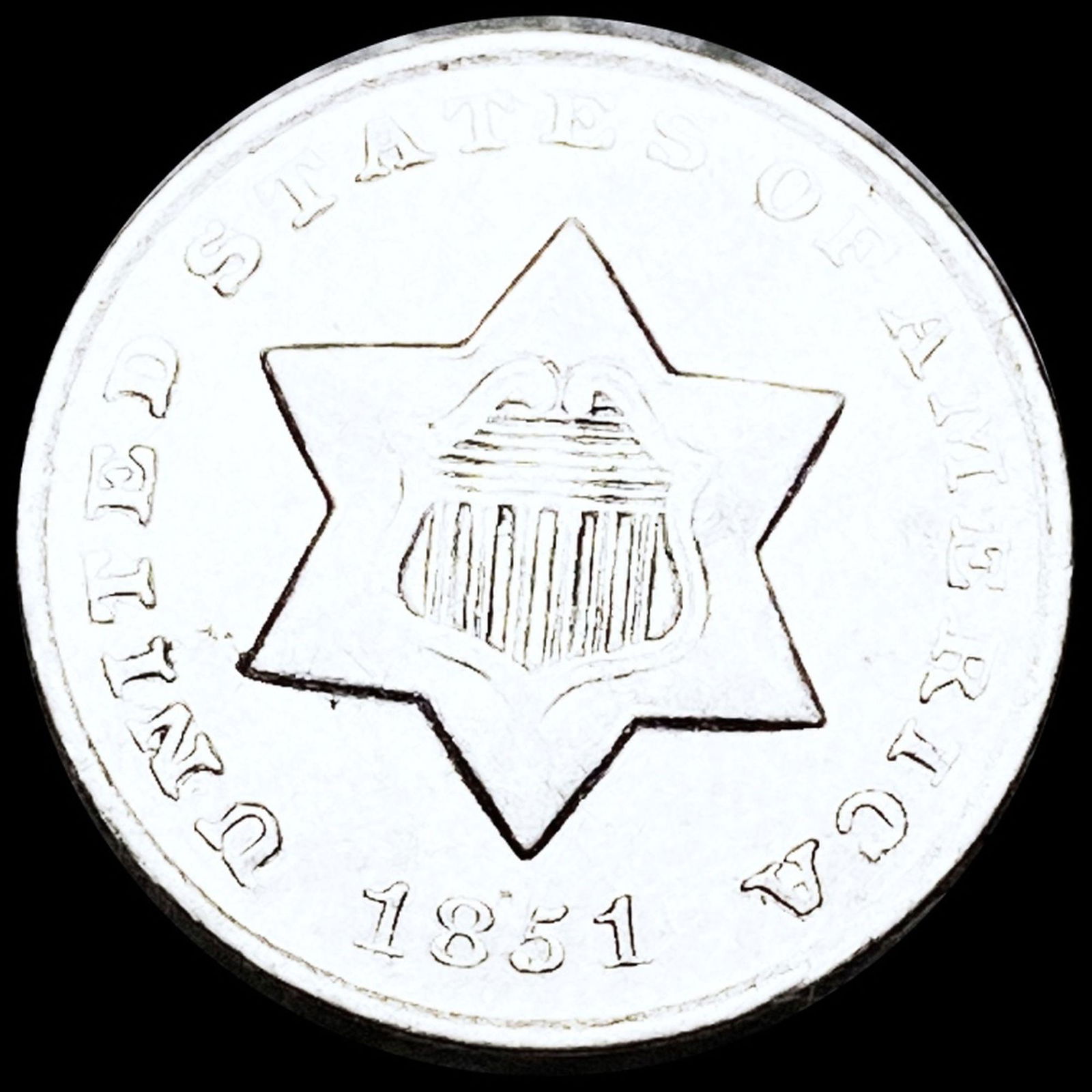 1851 Silver Cent Silver LIGHTLY CIRCULATED (1 of 2)