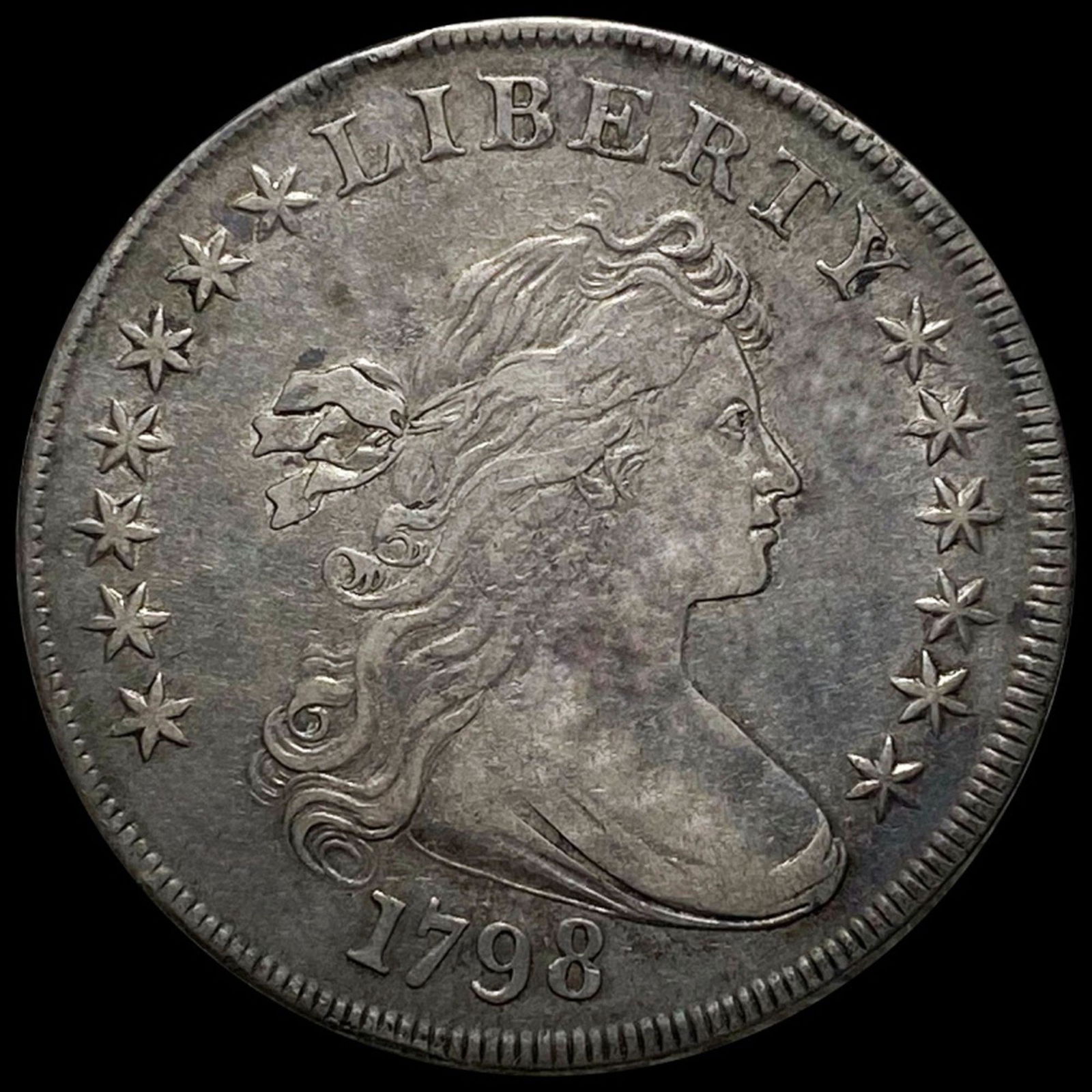 1798 Draped Bust Dollar ABOUT UNC LRG EAGLE (1 of 2)