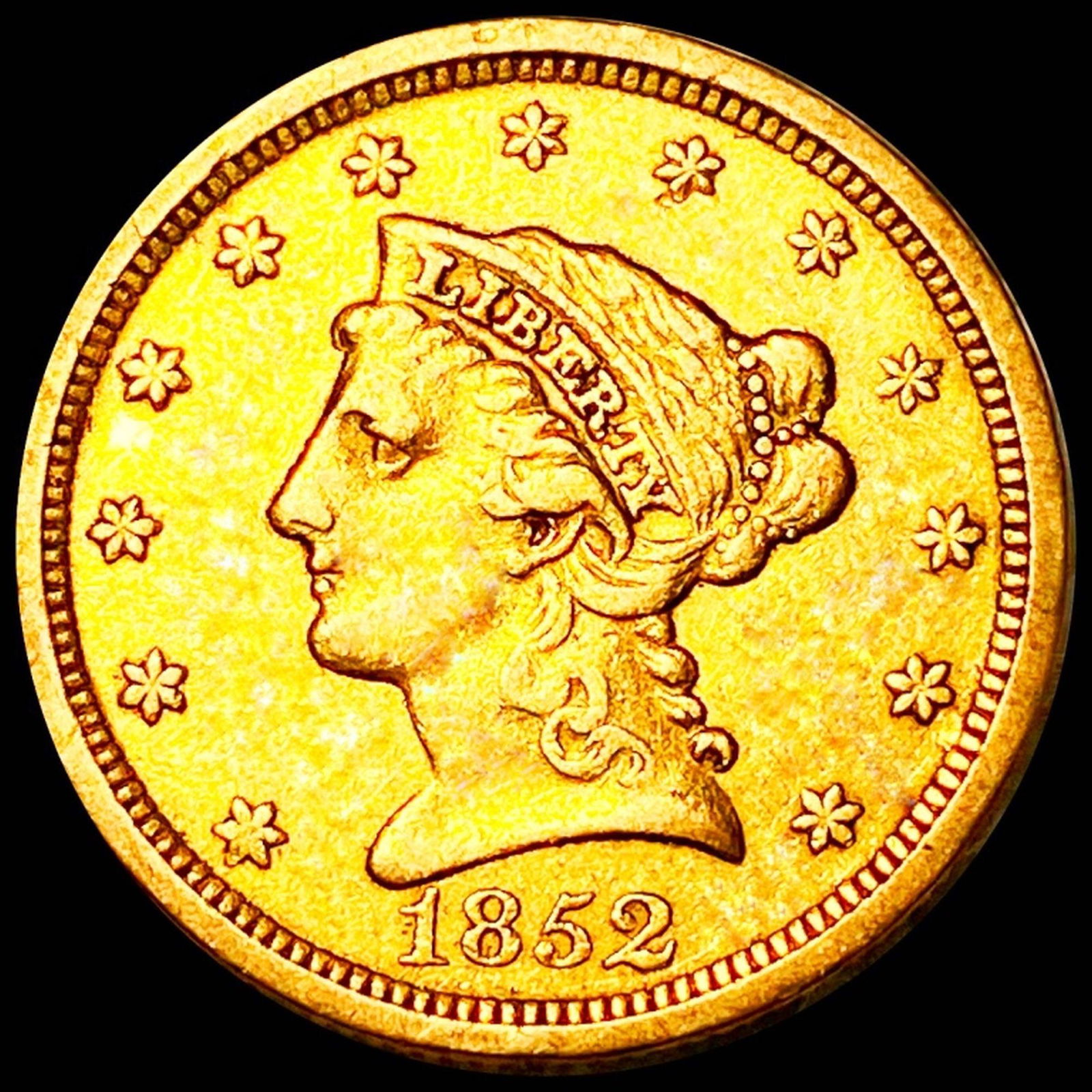 1852 $2.50 Gold Quarter Eagle LIGHTLY CIRCULATED (1 of 2)