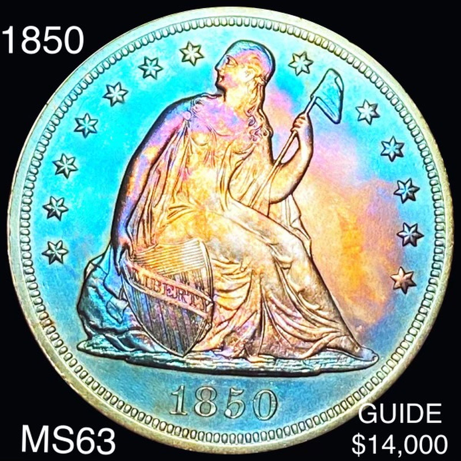 1850 Seated Liberty Dollar CHOICE BU (1 of 2)