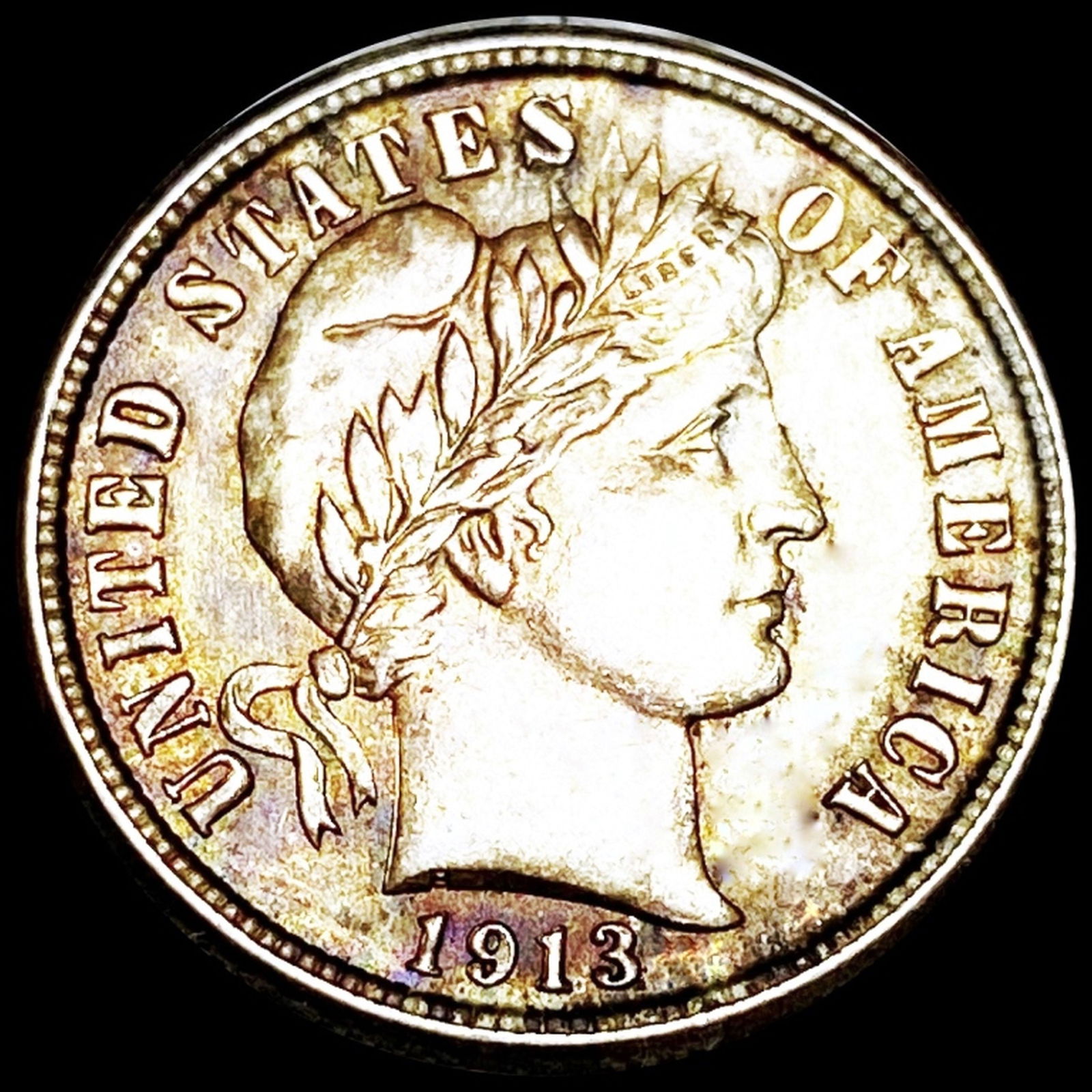 1913 Barber Silver Dime LIGHTLY CIRCULATED (1 of 2)