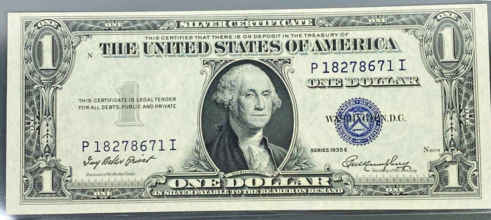 1935 $1 Blue Seal Bill UNCIRCULATED (1 of 2)