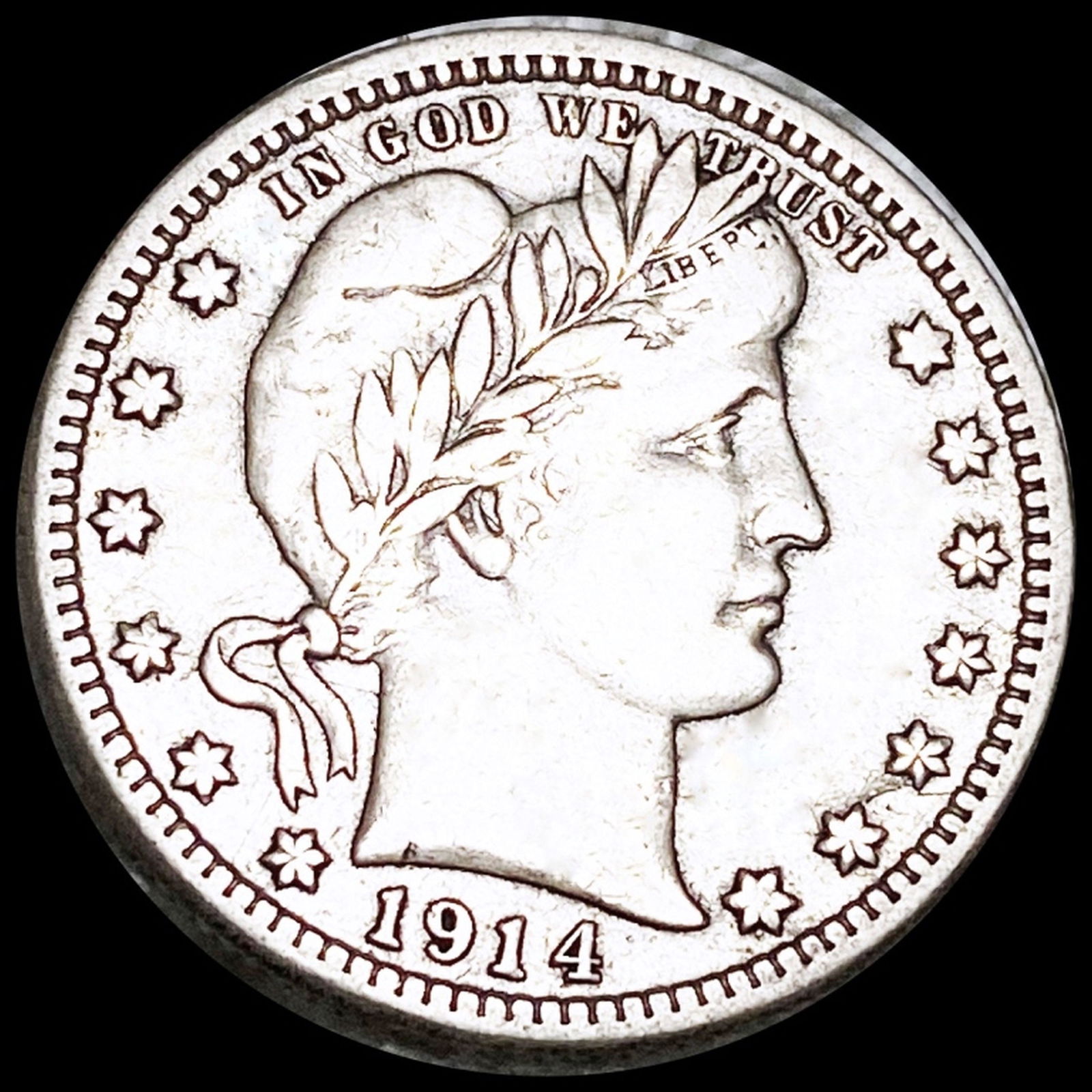 1914-S Barber Silver Quarter LIGHTLY CIRCULATED (1 of 2)
