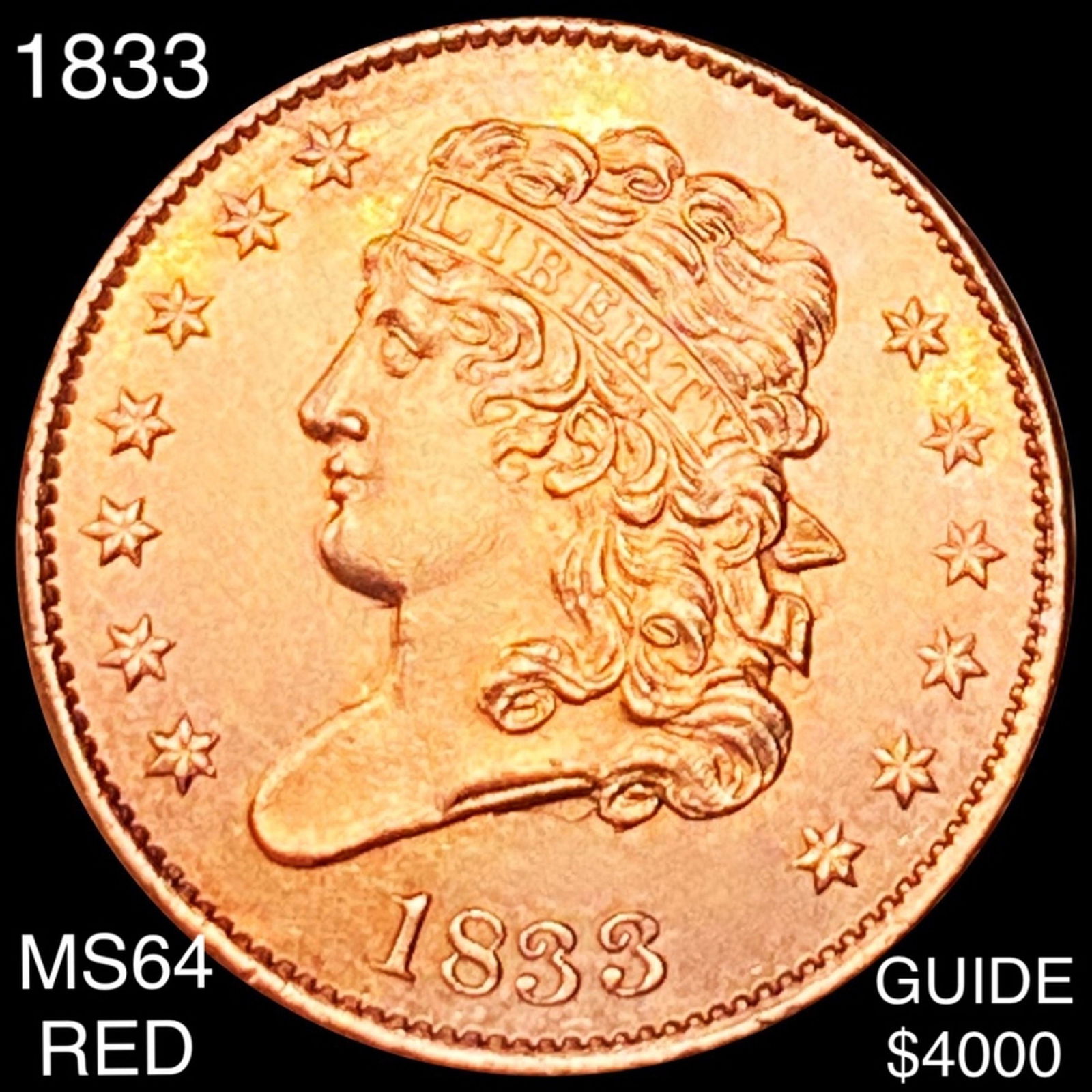 1833 Classic Head Half Cent CHOICE BU RED (1 of 2)