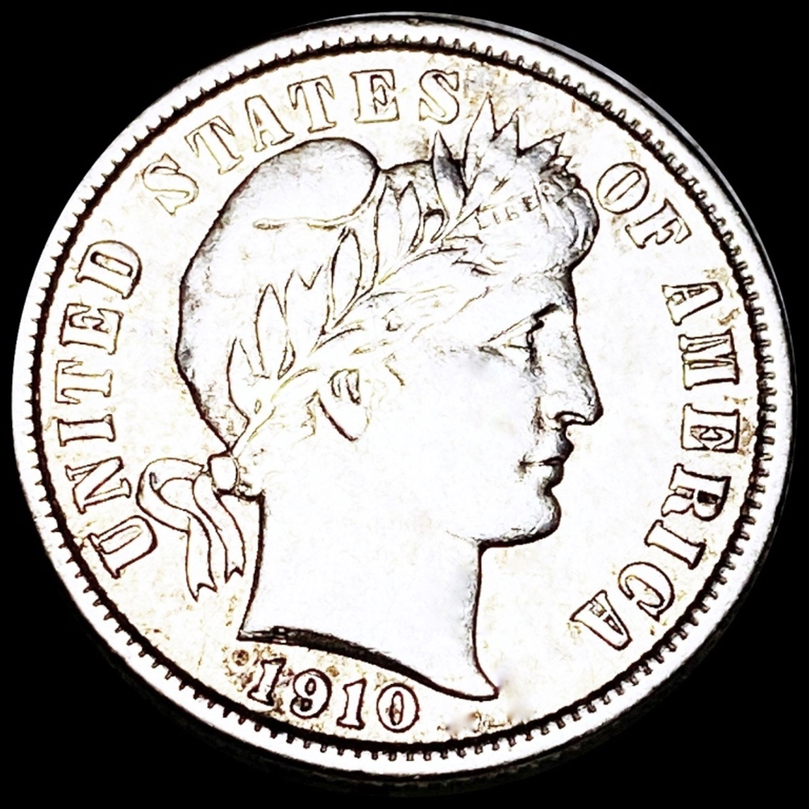 1910 Barber Silver Dime NEARLY UNCIRCULATED (1 of 2)